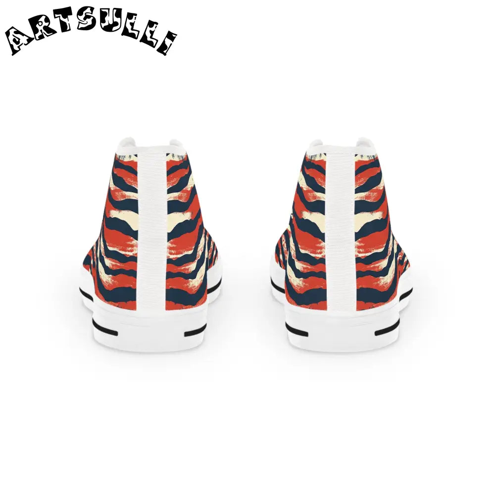 JAKKOUTTHEBXX Capricious Tiger Wave Men’s High Top Sneakers