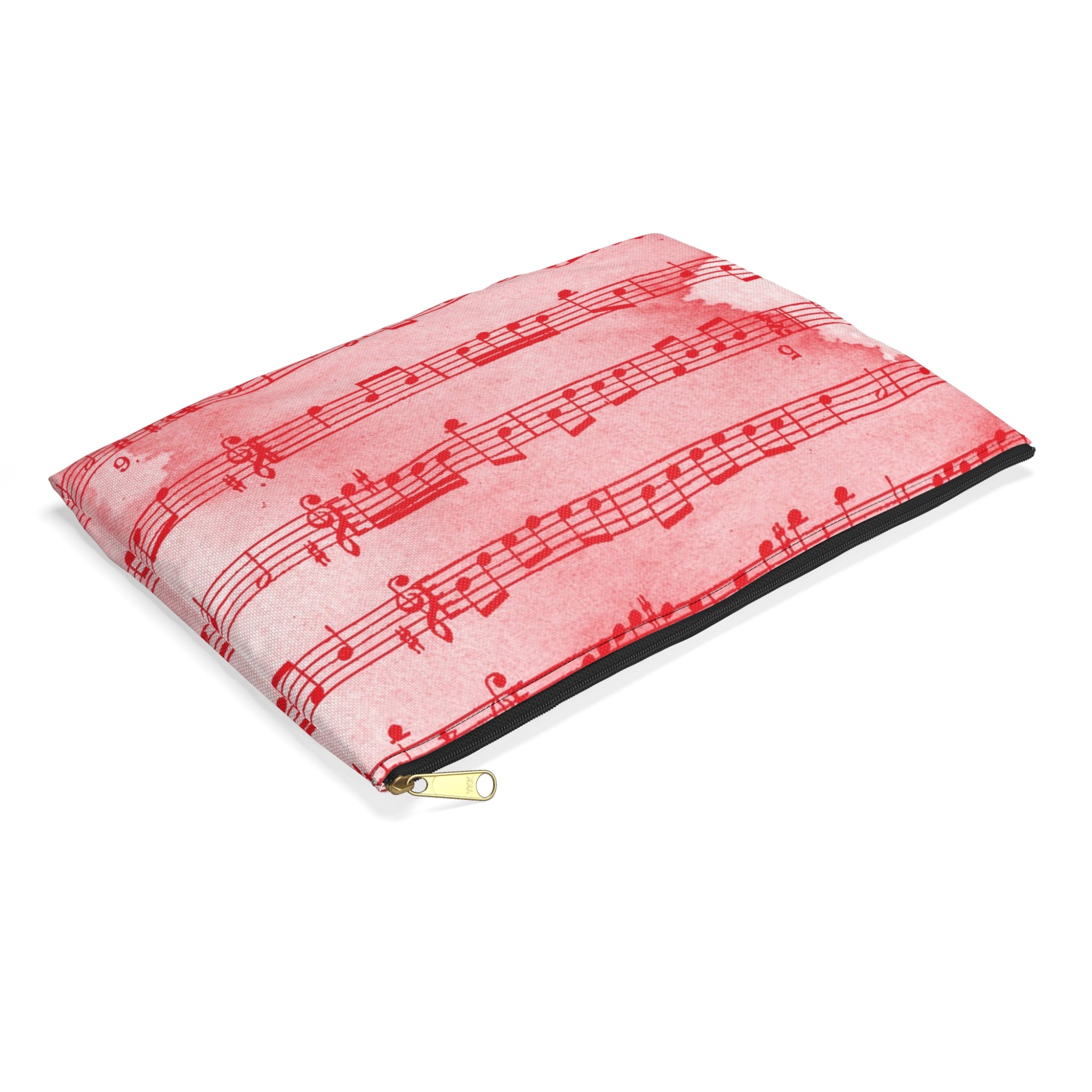 Drip Spill Type Beat Sheet Music Red Accessory Pouch, Artsulli - Art is Long, Life is Short, Bags, , , , , , , 