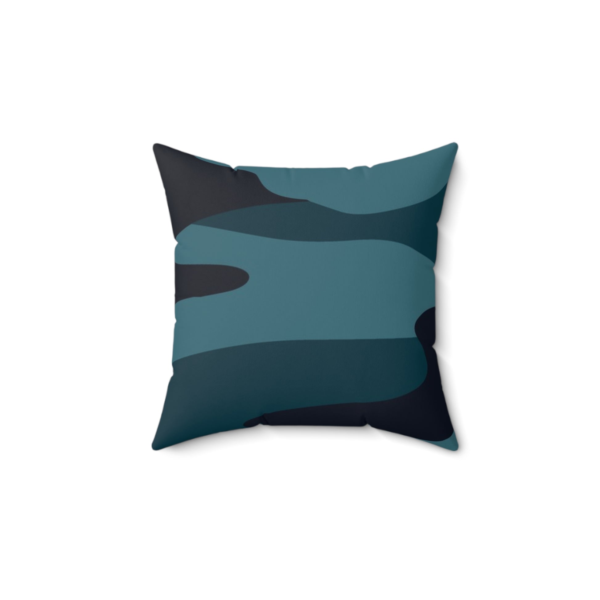 Blue Camouflage Faux Suede Square Pillow, Artsulli - Art is Long, Life is Short, Home Decor, , , , , , , 