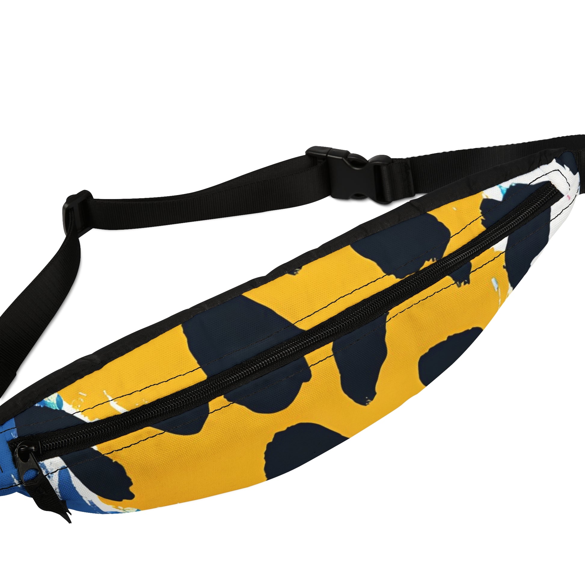 Leopard Print x Paint Brush Strokes Multi-Color Fanny Pack, Artsulli - Art is Long, Life is Short, Bags, , , , , , , 