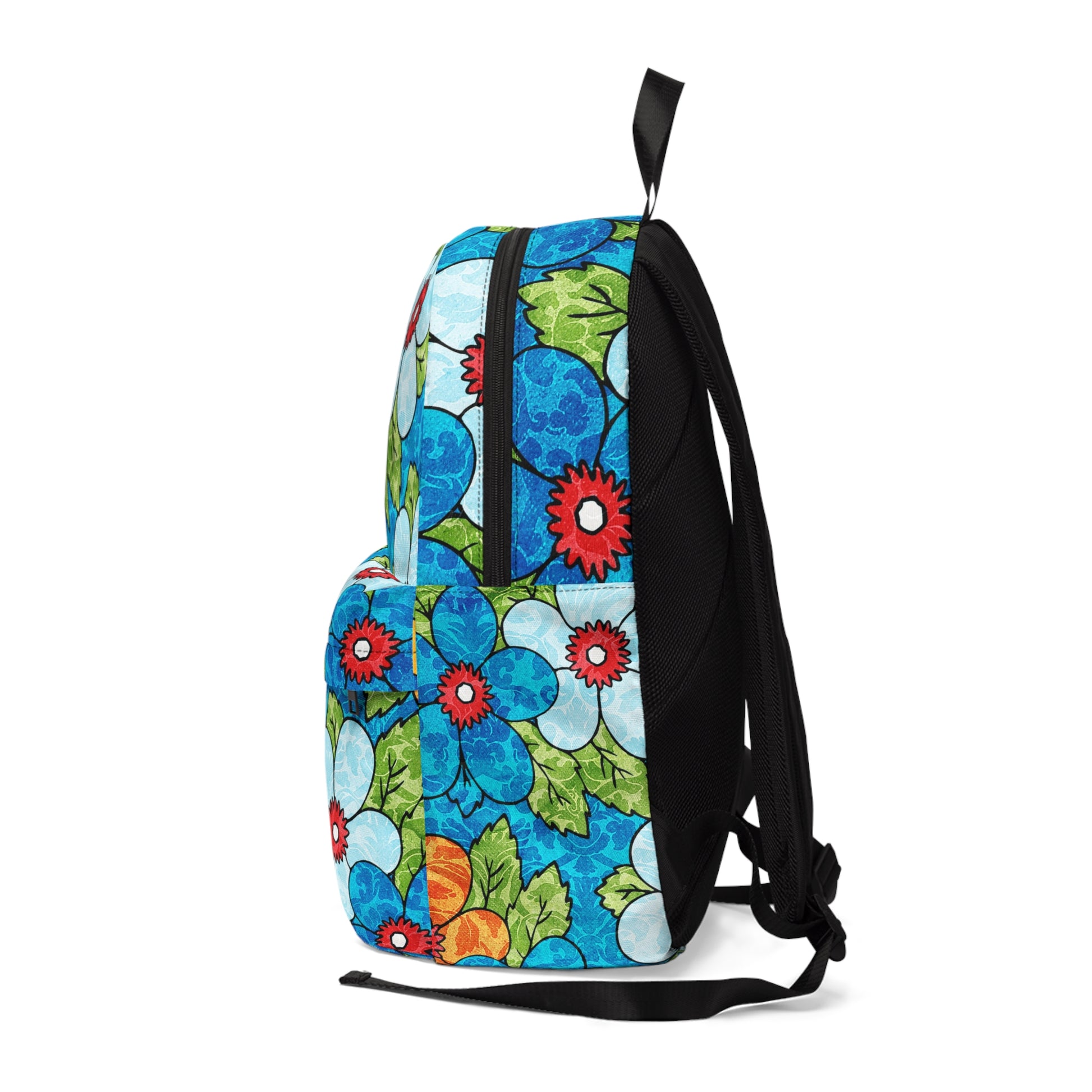 Blue Orange Groovy II Unisex Classic Backpack, Artsulli - Art is Long, Life is Short, Bags, , , , , , , 