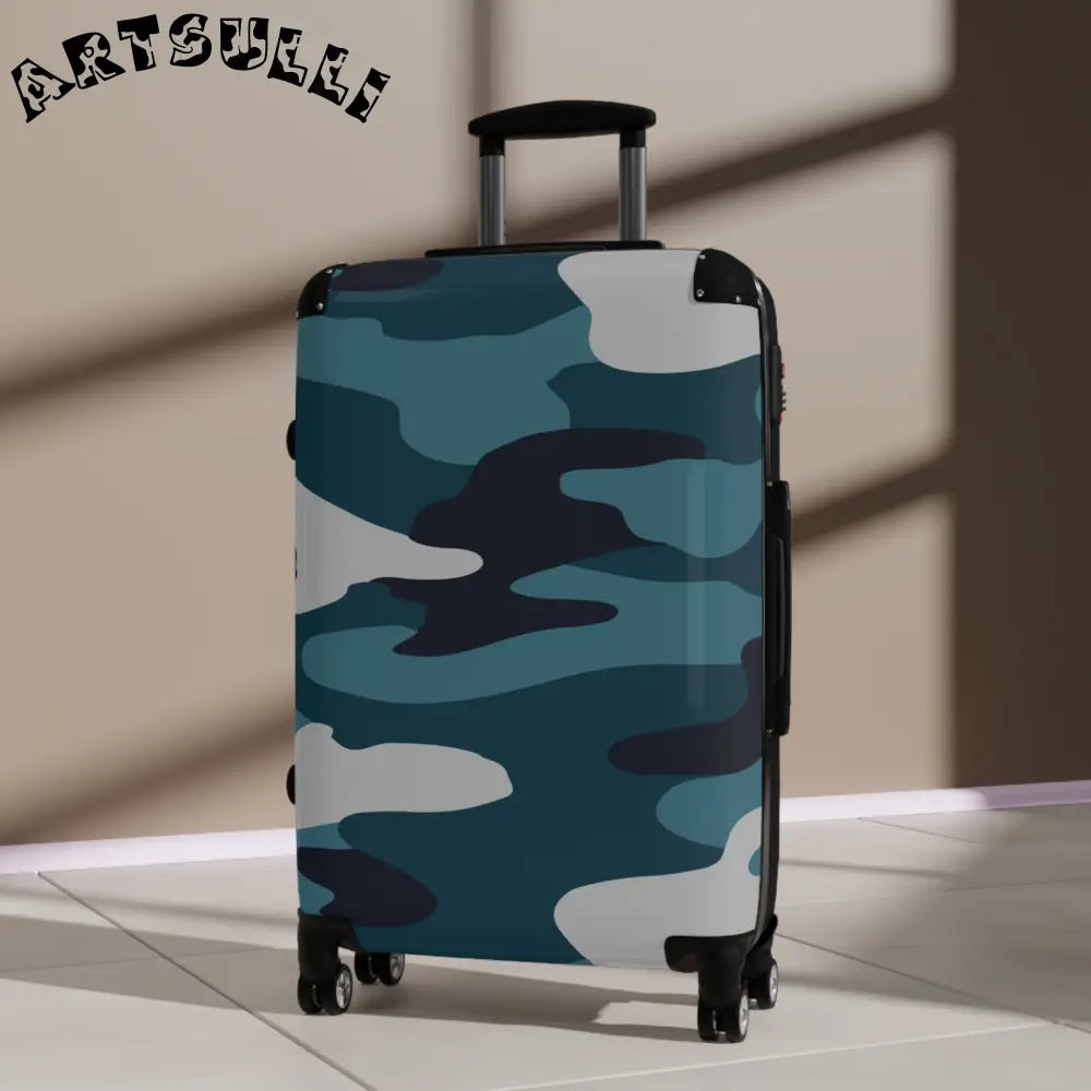 JAKKOUTTHEBXX Blue Camouflage Suitcase JAKKOUTTHEBXX Artsulli - Art