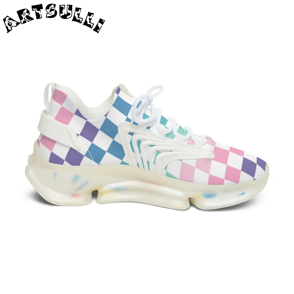 JAKKOUTTHEBXX Vaporwave Rainbow Checkerboard Multi-Color Women’s
