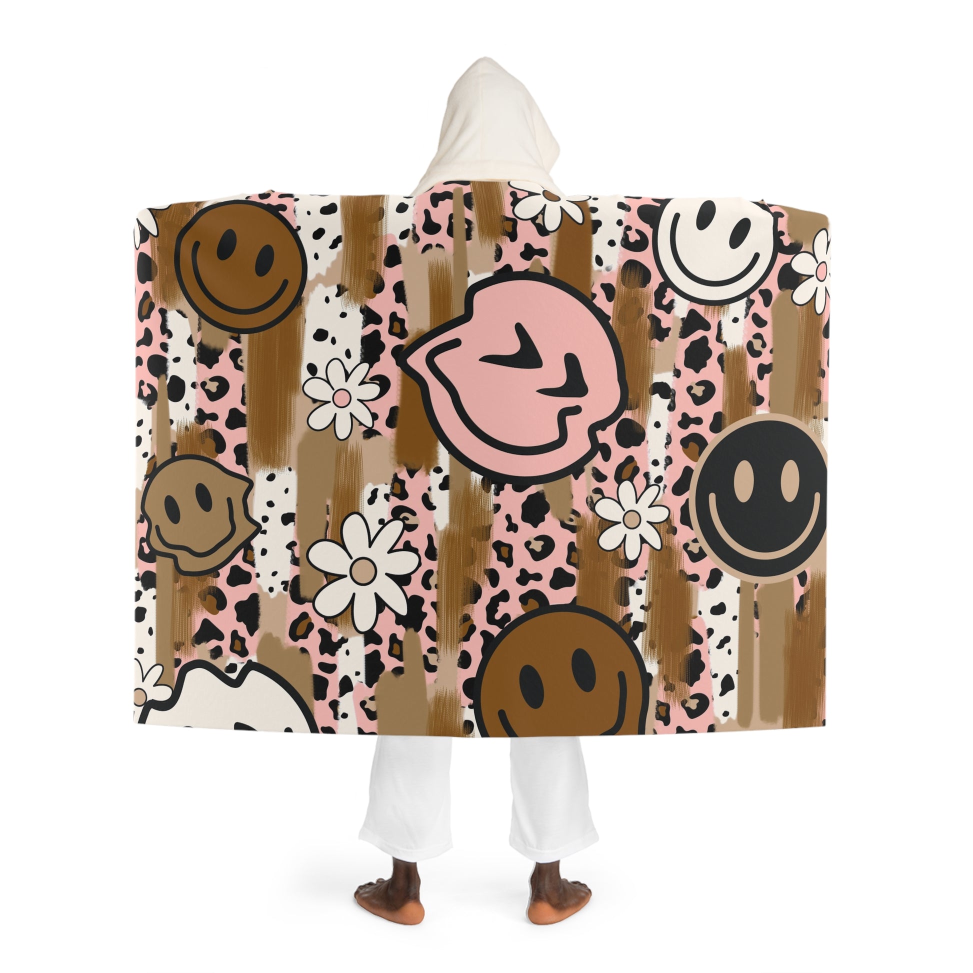 Sutfin Ghosts Pop Art Hooded Sherpa Fleece Blanket, Artsulli - Art is Long, Life is Short, All Over Prints, , , , , , , 