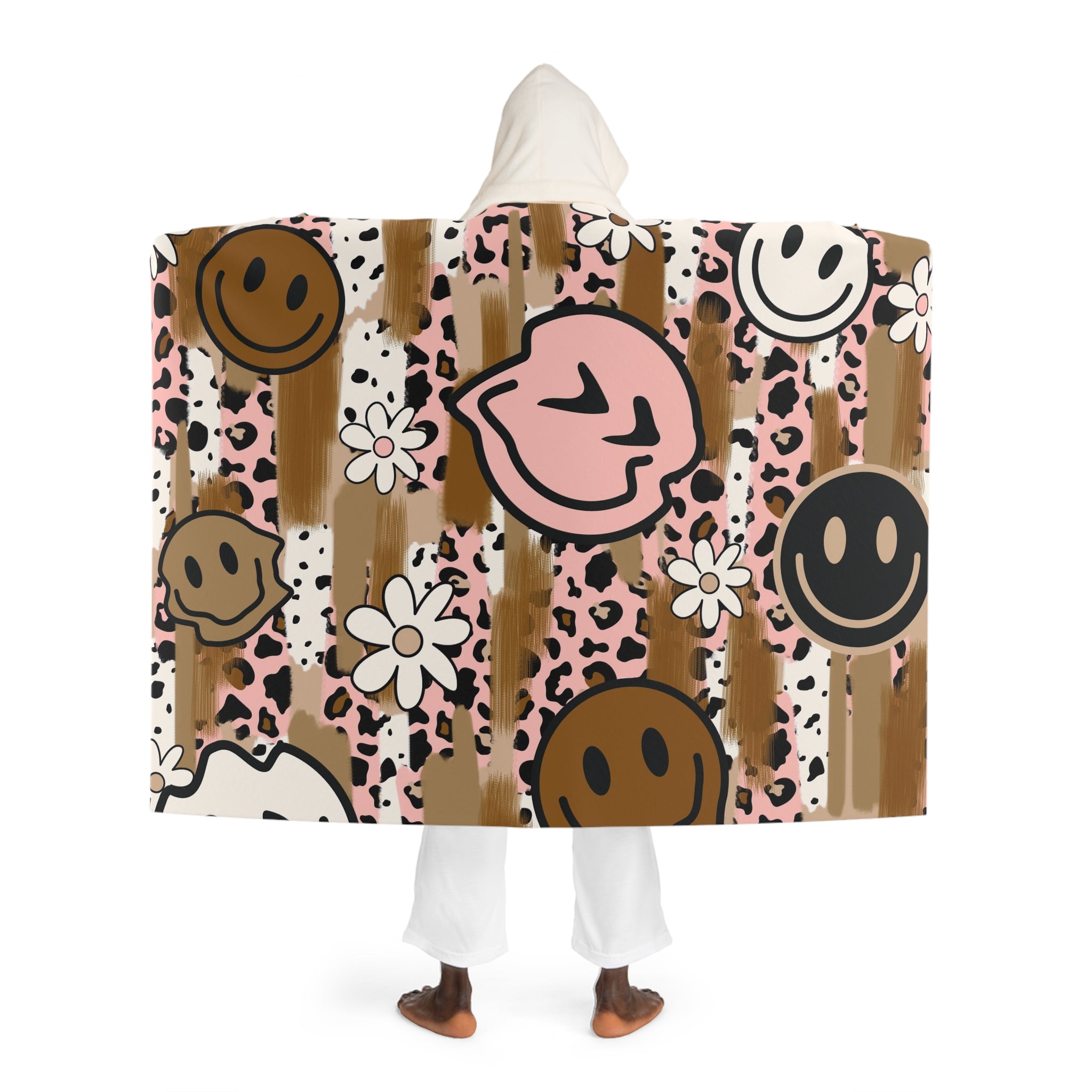Sutfin Ghosts Pop Art Hooded Sherpa Fleece Blanket, Artsulli - Art is Long, Life is Short, All Over Prints, , , , , , , 