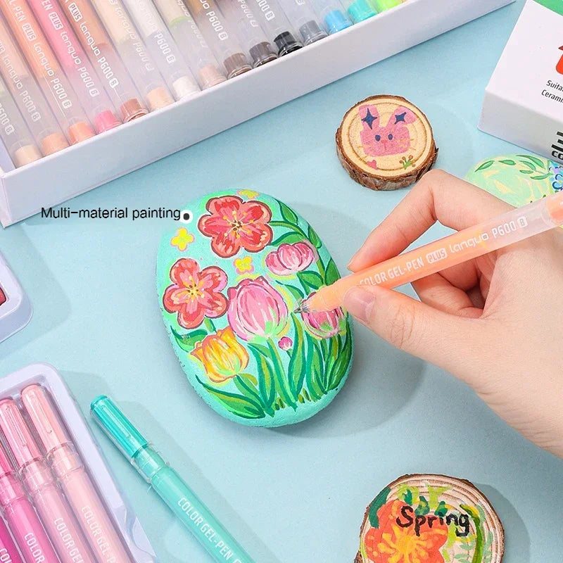 Buy The Best By Artsulli - Art is Long Life Short - Languo Three-Dimensional Effect Acrylic Painting Gel Pens Set 1.0mm Tip Kawaii