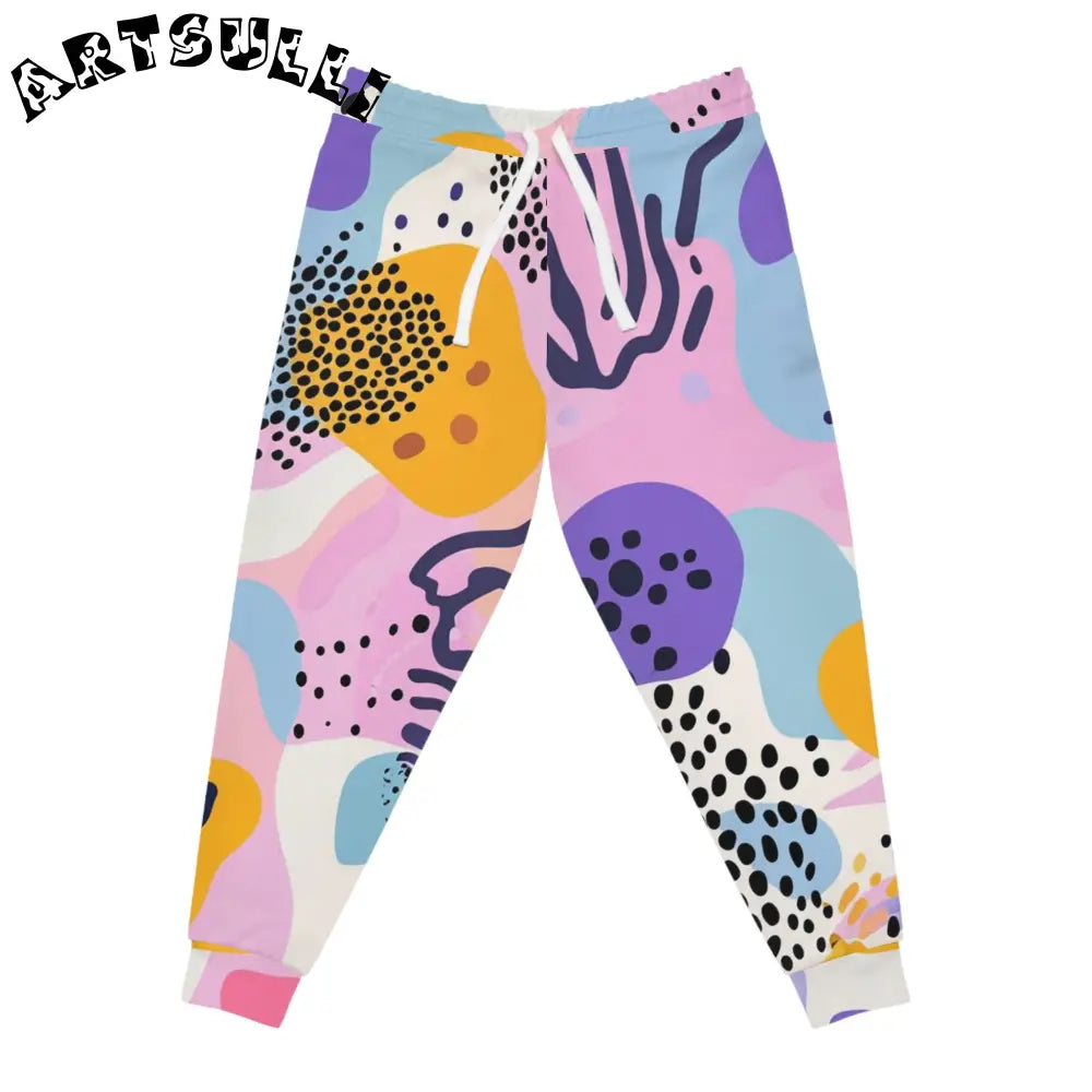 JAKKOUTTHEBXX Colorful Abstract Dots and Shapes II Athletic Joggers