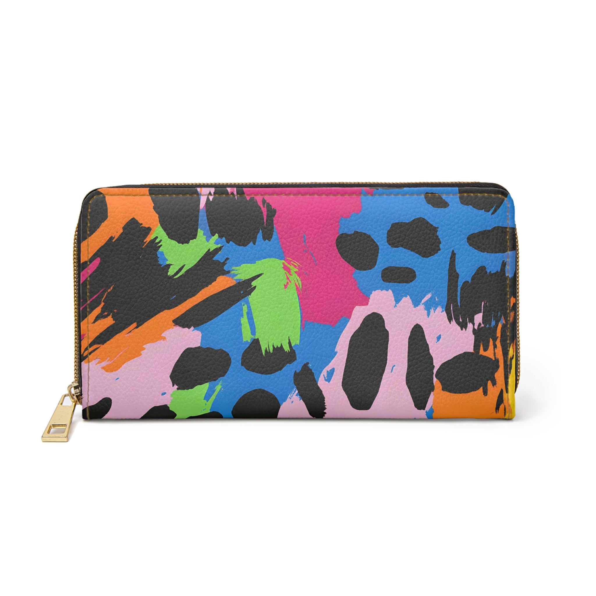 90s Neon II Zipper Wallet, Artsulli - Art is Long, Life is Short, Accessories, Size, One size, Color, White, , , 19314973854192214435
