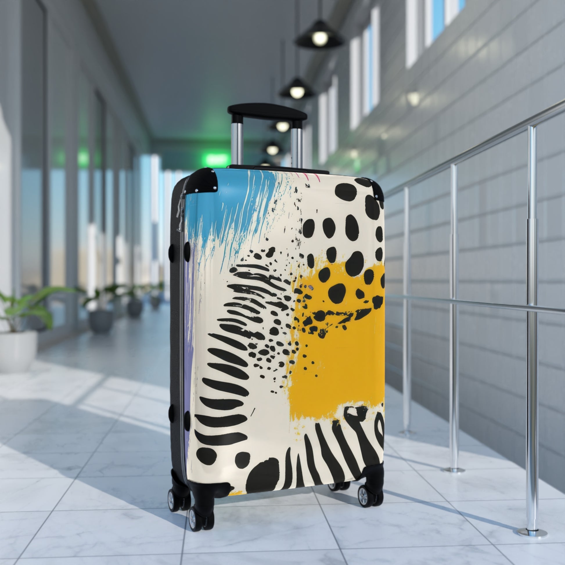 Rae Zebra Rhapsody Suitcase, Artsulli - Art is Long, Life is Short, Bags, , , , , , , 