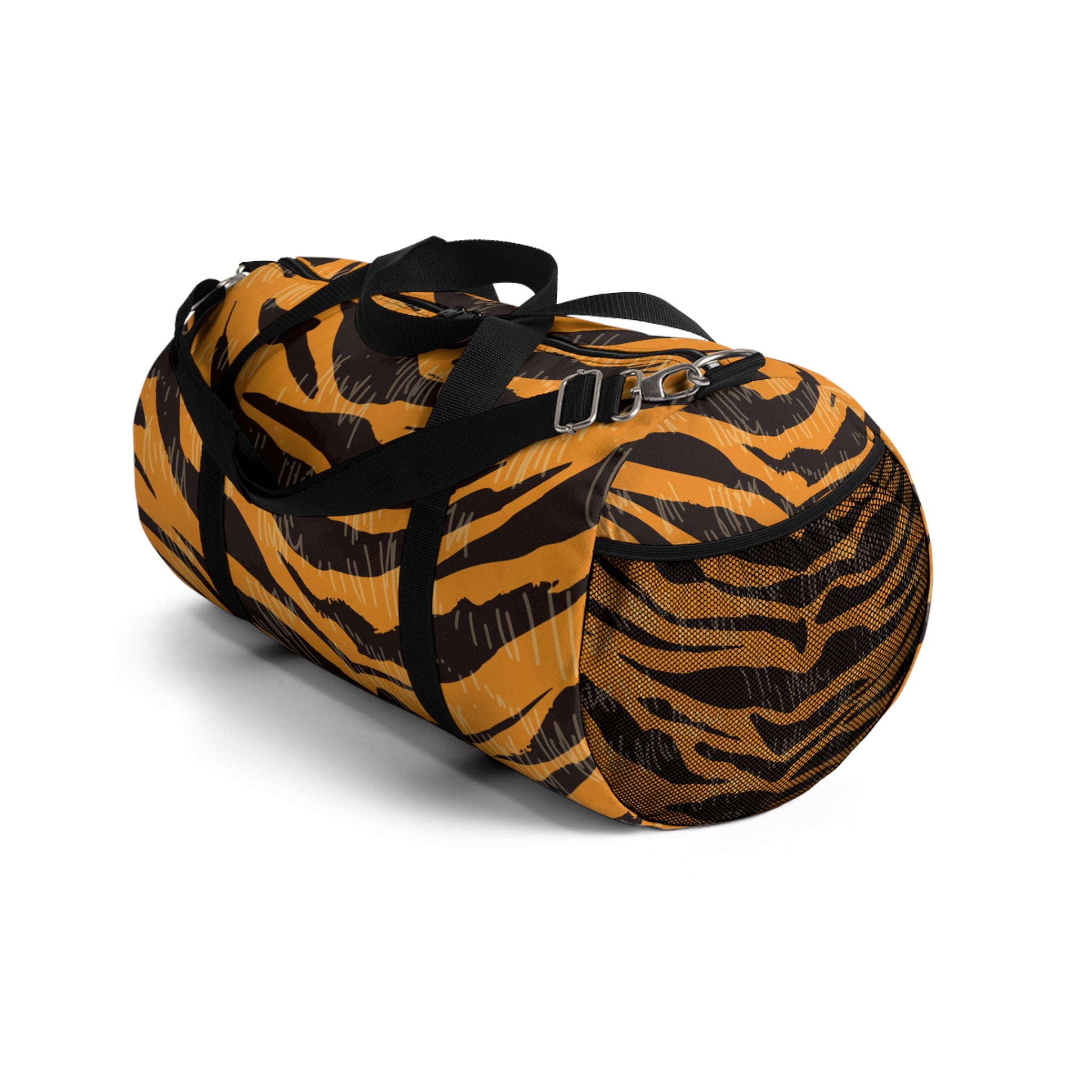 Tiger Scratches Orange & Black Duffel Bag, Artsulli - Art is Long, Life is Short, Bags, , , , , , , 