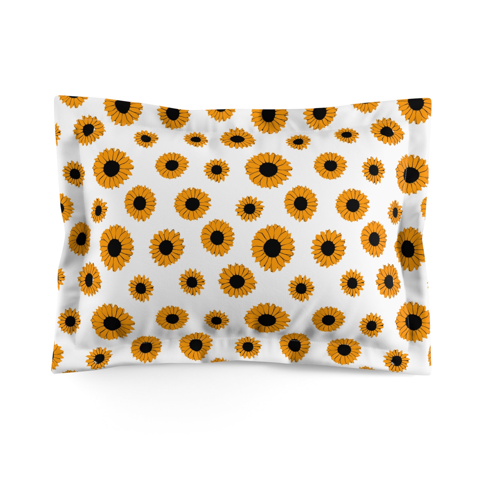 Sunflowers Microfiber Pillow Sham, Artsulli - Art is Long, Life is Short, Home Decor, Size, Standard, , , , , 12082427831394