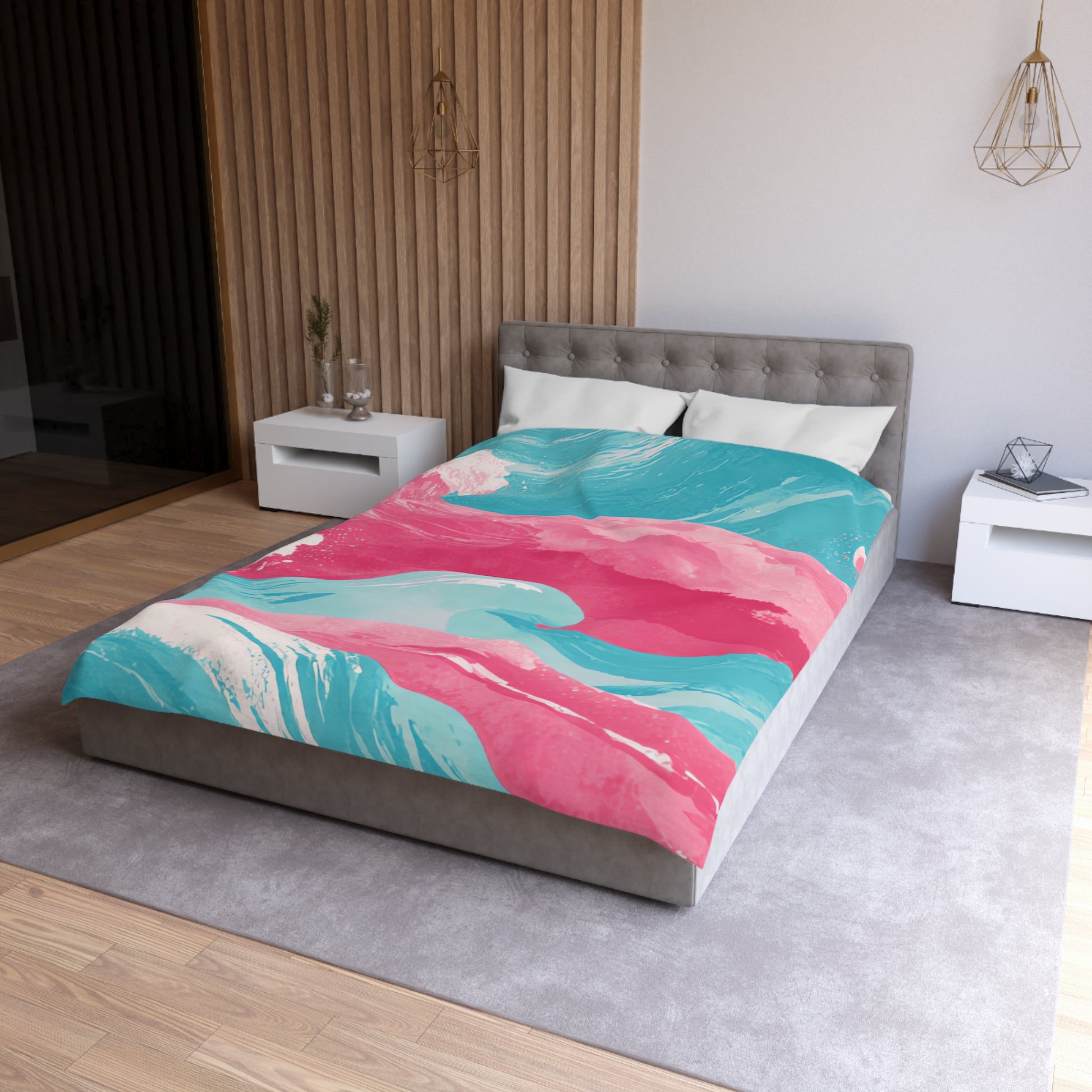 The Great Pastelwave Pink and Blue Microfiber Duvet Cover, Artsulli - Art is Long, Life is Short, Home Decor, , , , , , , 