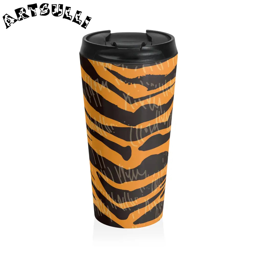 JAKKOUTTHEBXX Tiger Scratches Orange & Black Stainless Steel Travel
