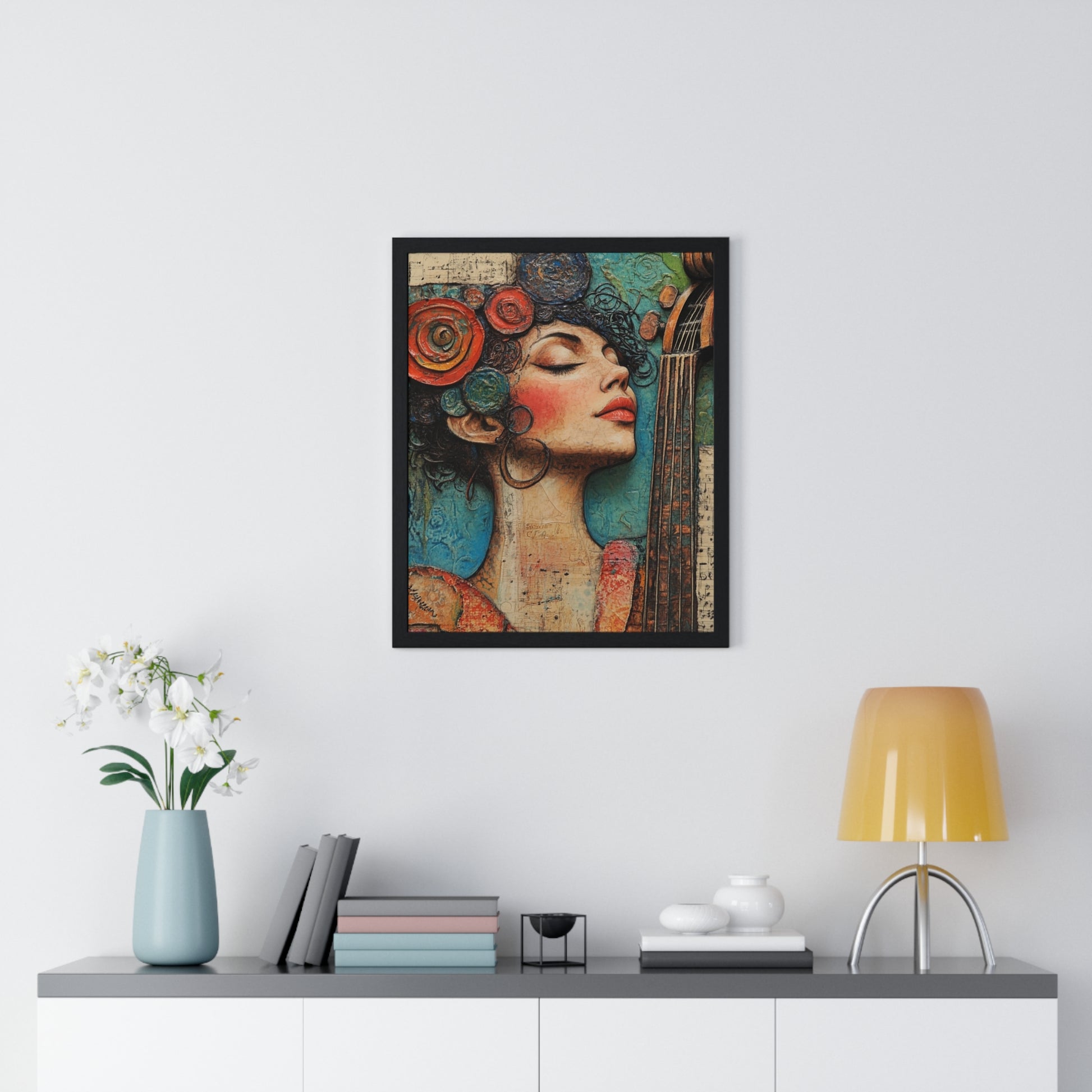 Woman With A Violin III Vertical Framed Poster, Artsulli - Art is Long, Life is Short, Poster, , , , , , , 