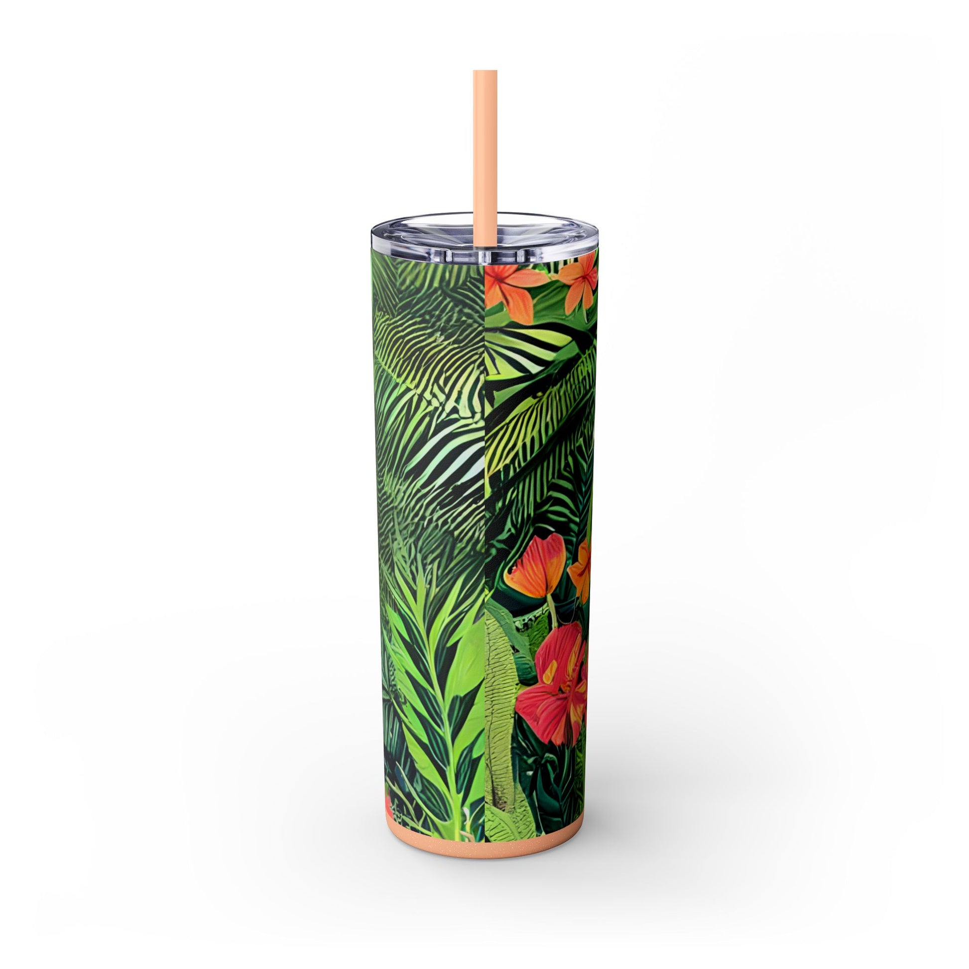 Jungle Zebra Art Skinny Tumbler with Straw, 20oz, Artsulli - Art is Long, Life is Short, Mug, , , , , , , 