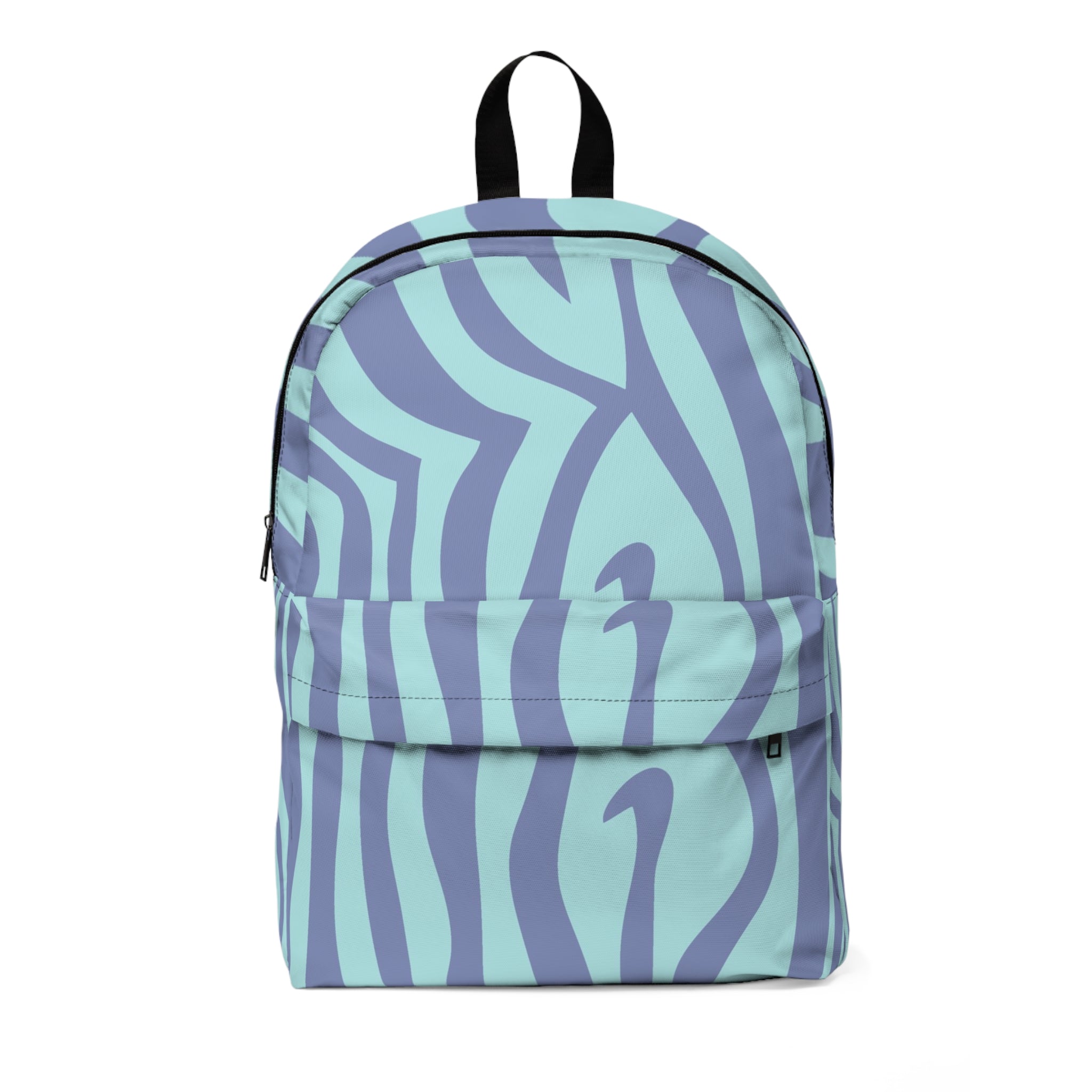 Melting Zebra Stripes Purple and Blue Unisex Classic Backpack, Artsulli - Art is Long, Life is Short, Bags, Size, One size, , , , , 71861159846431