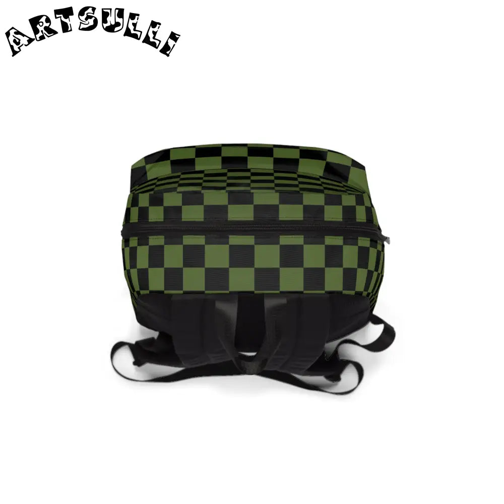 JAKKOUTTHEBXX Checkerboard Olive Green and Black Unisex Classic