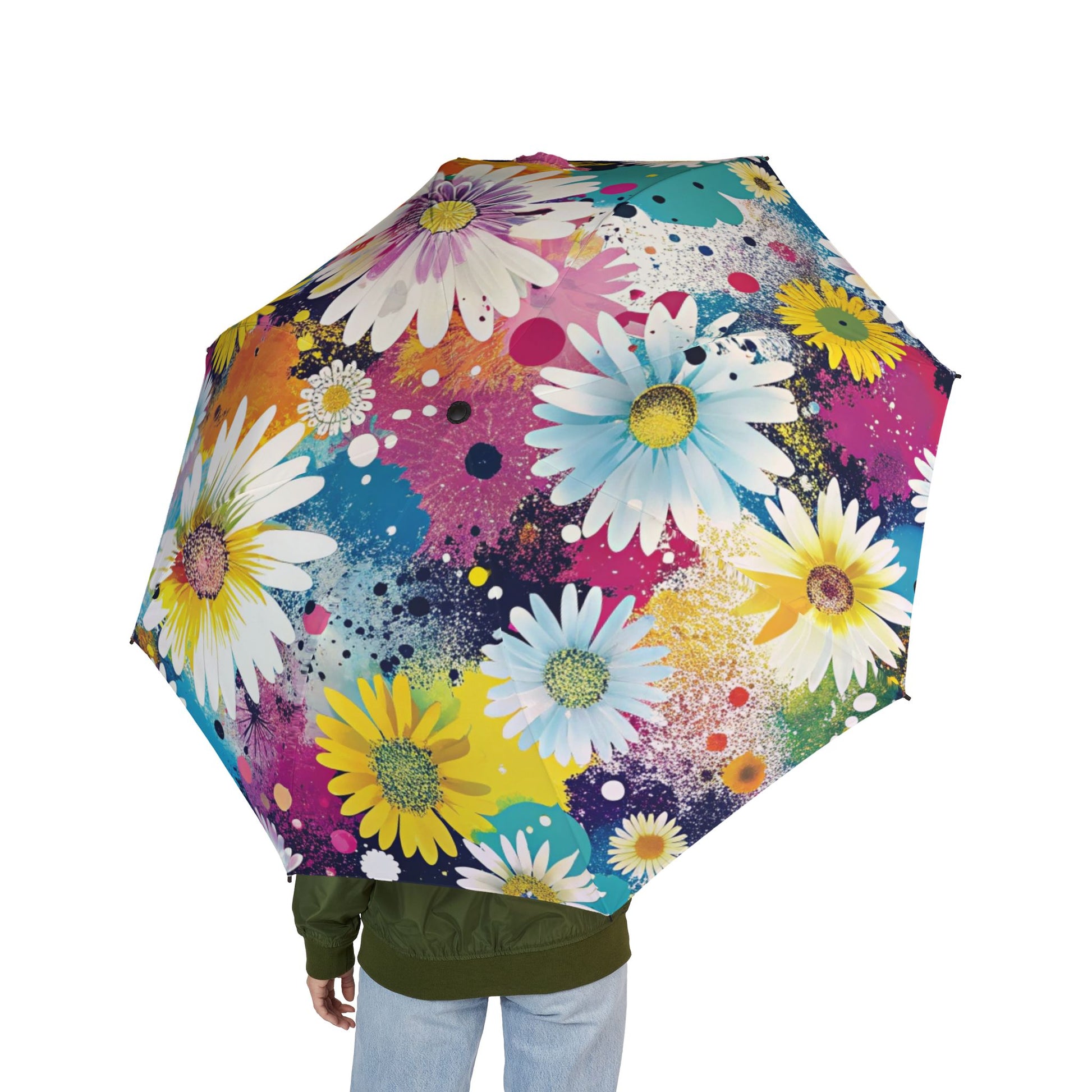 Magical Flower Explosion Multi-Color Semi-Automatic Foldable Umbrella, Artsulli - Art is Long, Life is Short, Accessories, , , , , , , 