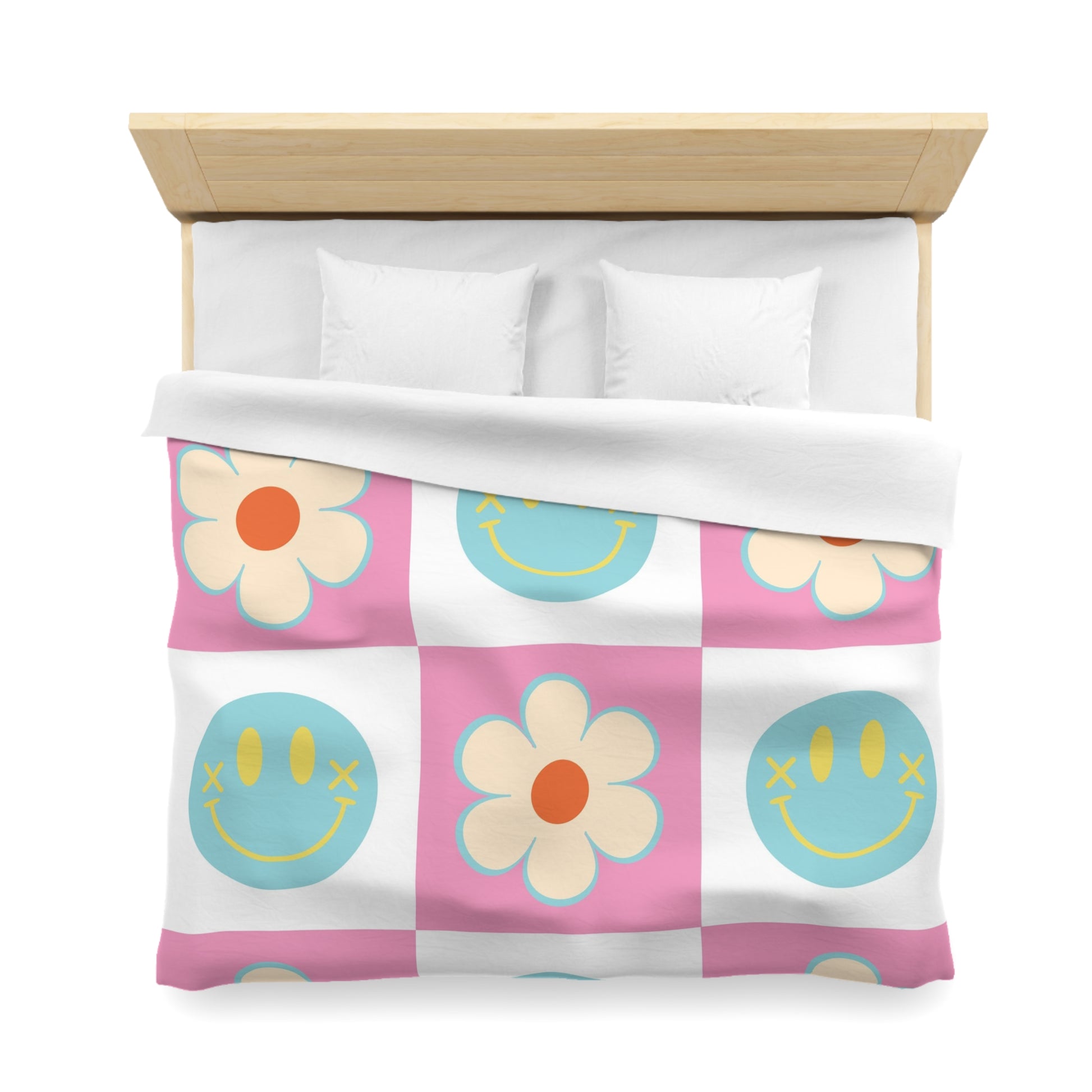 Madotsukis Grin Bloom Microfiber Duvet Cover, Artsulli - Art is Long, Life is Short, Home Decor, , , , , , , 