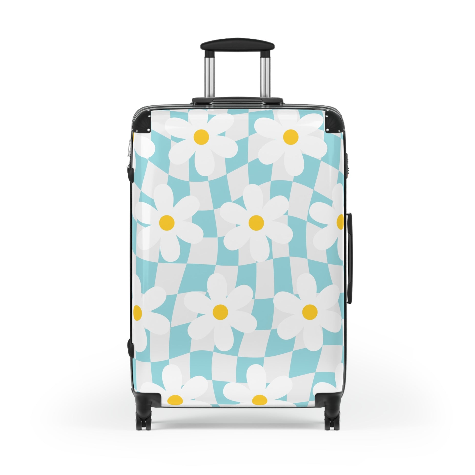 Trippy Check Garden Suitcase, Artsulli - Art is Long, Life is Short, Bags, , , , , , , 