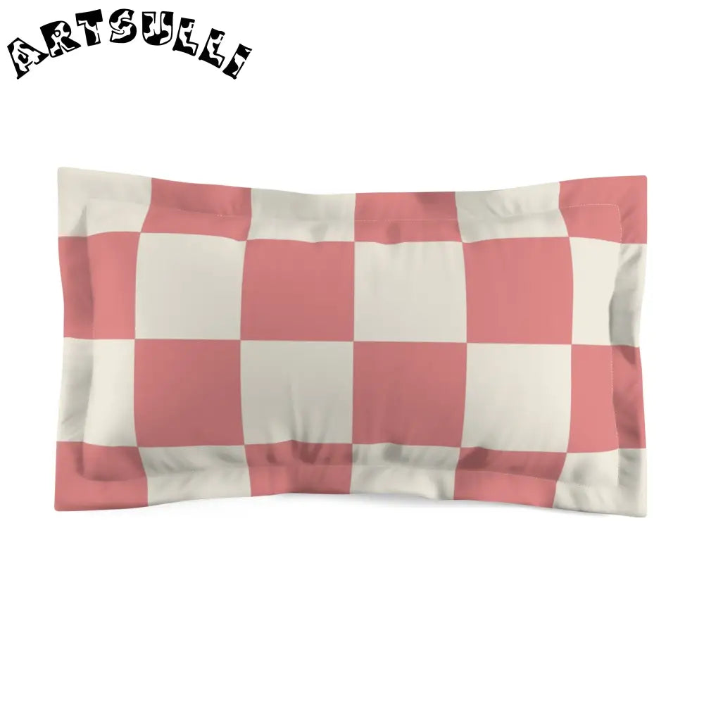 JAKKOUTTHEBXX Retro Checkered Grassland Sprites Microfiber Pillow