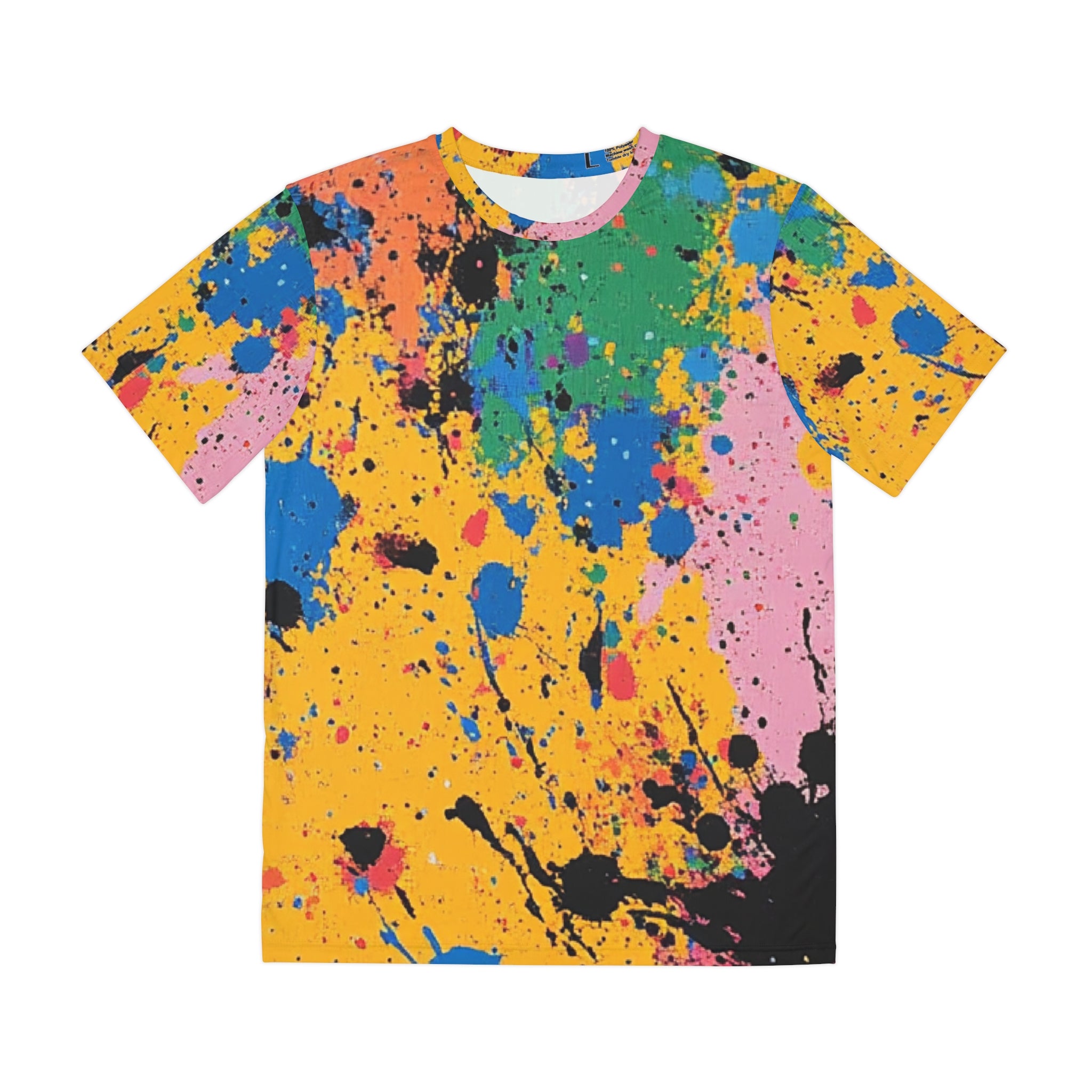 The Colors Of Paint Splatter Men's Polyester Tee (AOP), Artsulli - Art is Long, Life is Short, All Over Prints, Size, XS, , , , , 12580241014801
