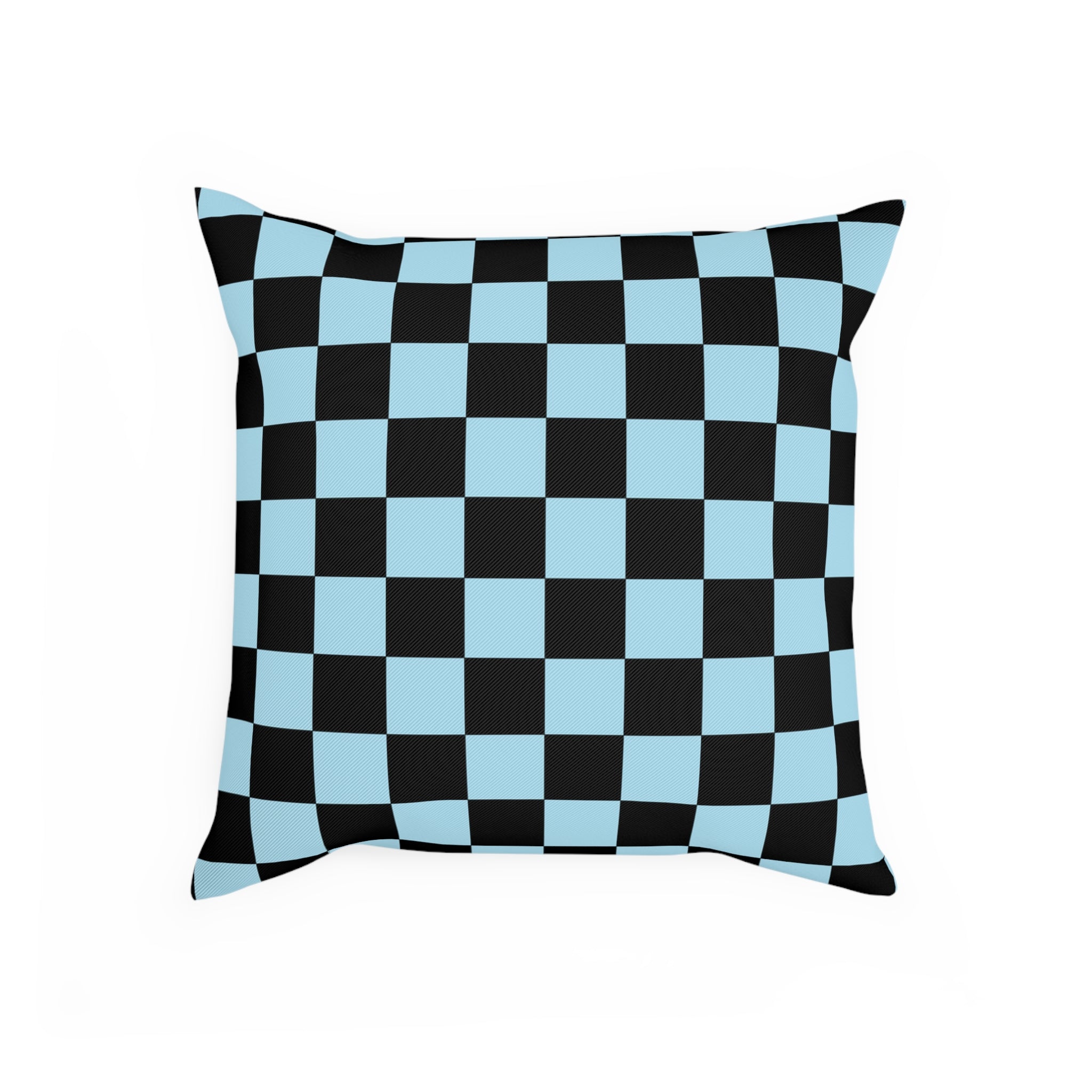 Checkerboard Black and Blue Cushion, Artsulli - Art is Long, Life is Short, Home Decor, , , , , , , 