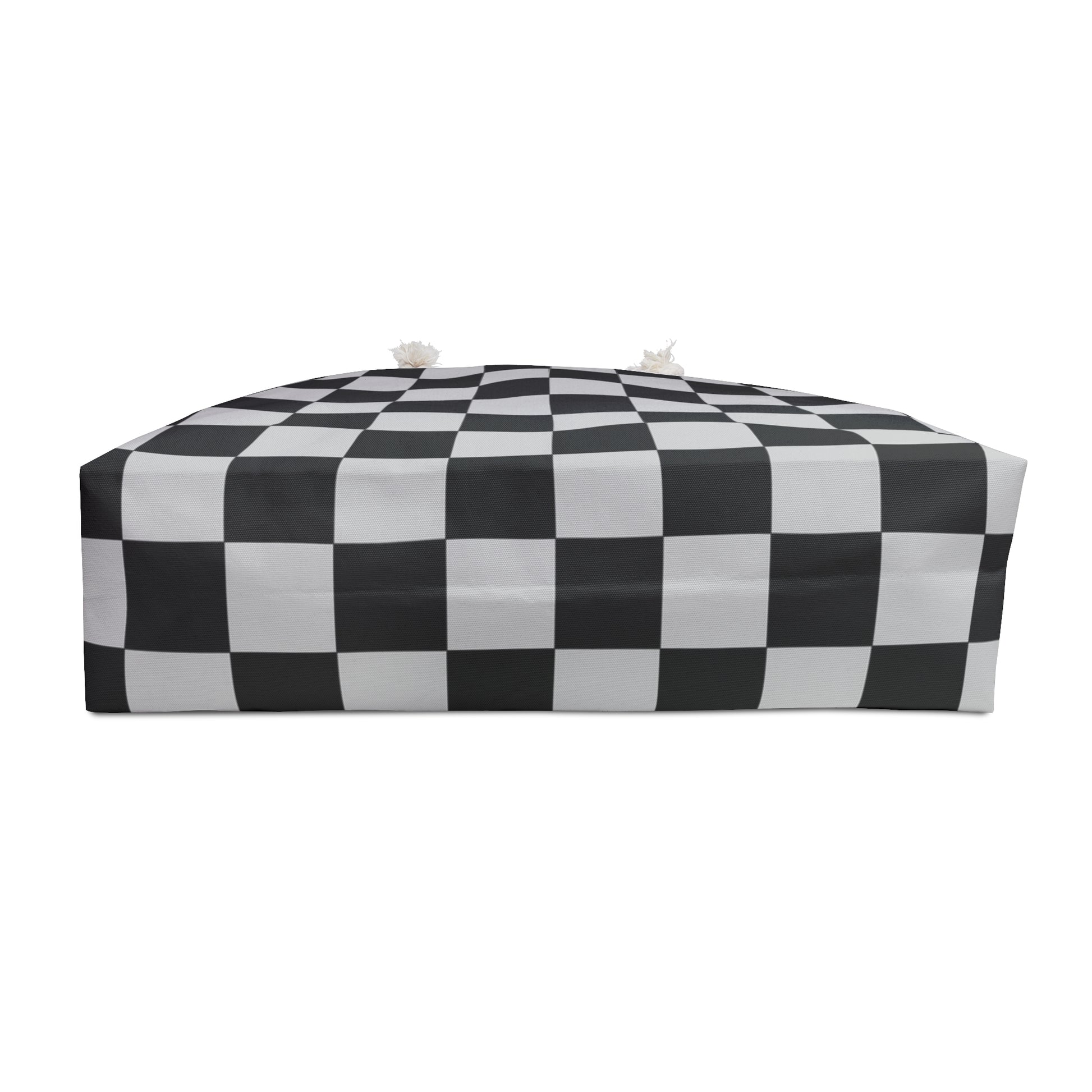 Checkerboard Dada Black and Light Gray Weekender Bag, Artsulli - Art is Long, Life is Short, Bags, , , , , , , 