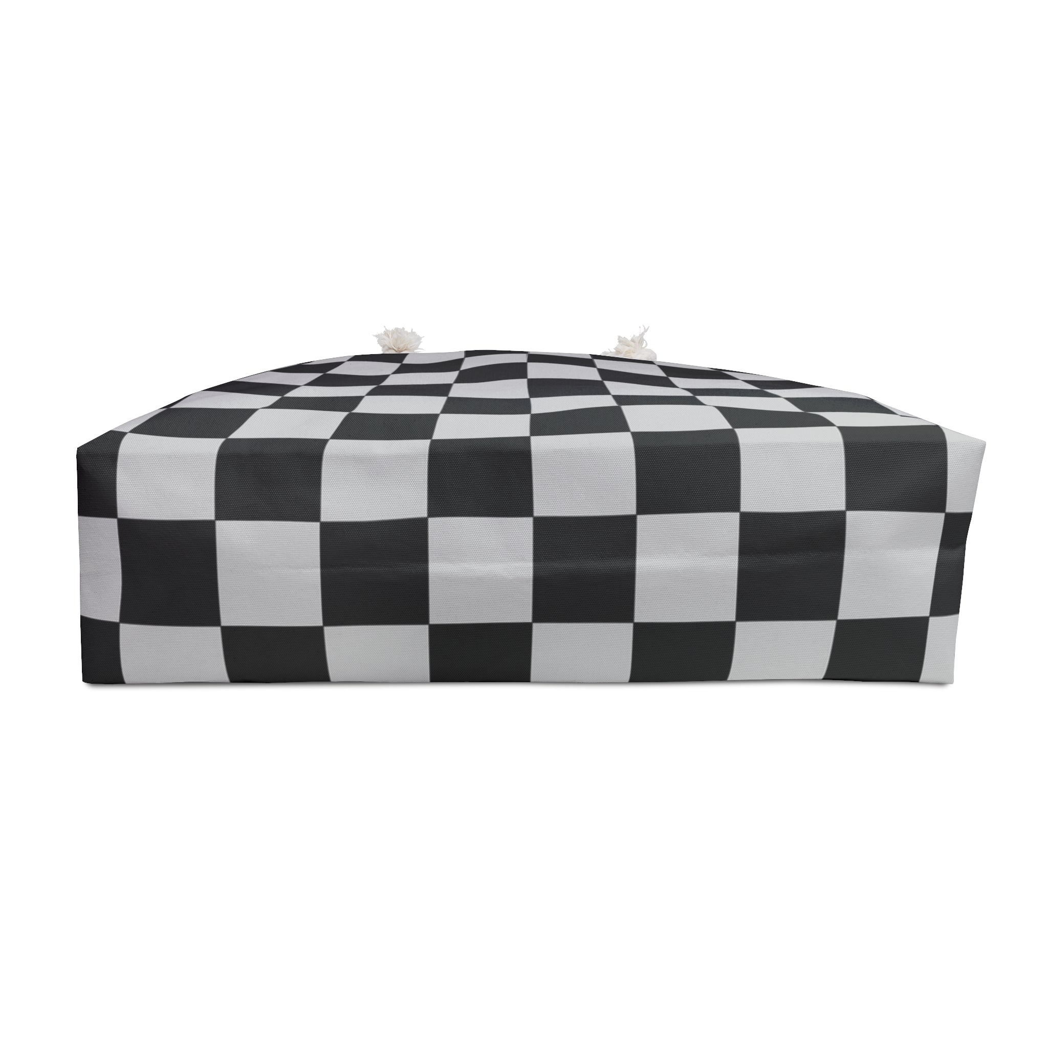 Checkerboard Dada Black and Light Gray Weekender Bag, Artsulli - Art is Long, Life is Short, Bags, , , , , , , 