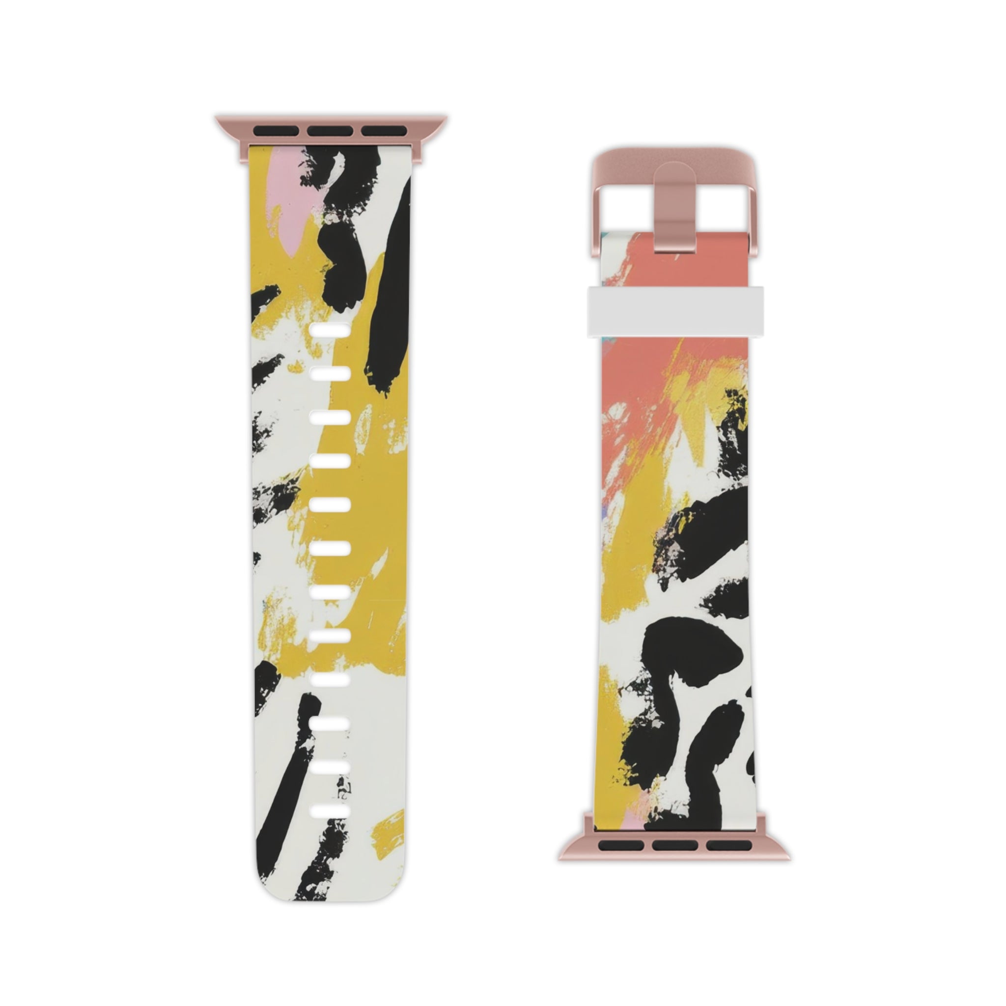 Wild Zebra Stripes x Paint Brush Strokes Multi-Color II Watch Band for Apple Watch, Artsulli - Art is Long, Life is Short, Accessories, , , , , , , 