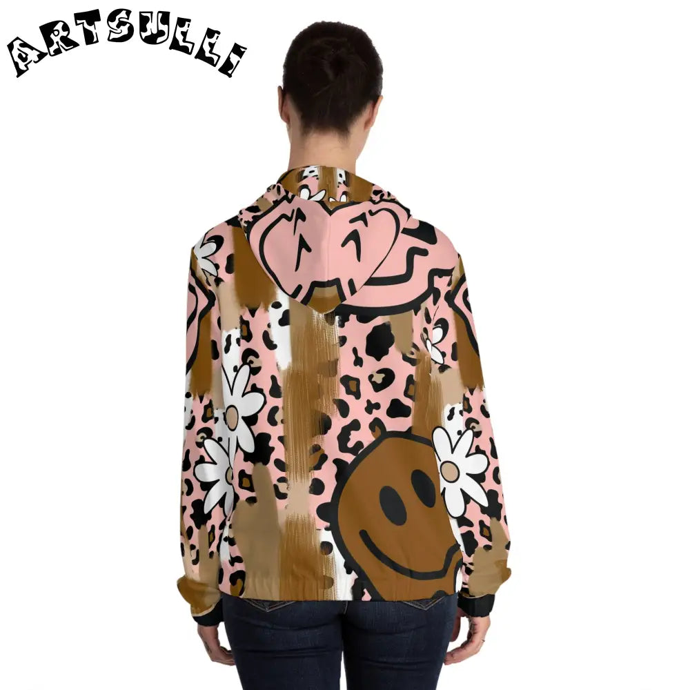 JAKKOUTTHEBXX Sutfin Ghosts Pop Art Women’s Full-Zip Hoodie (AOP)