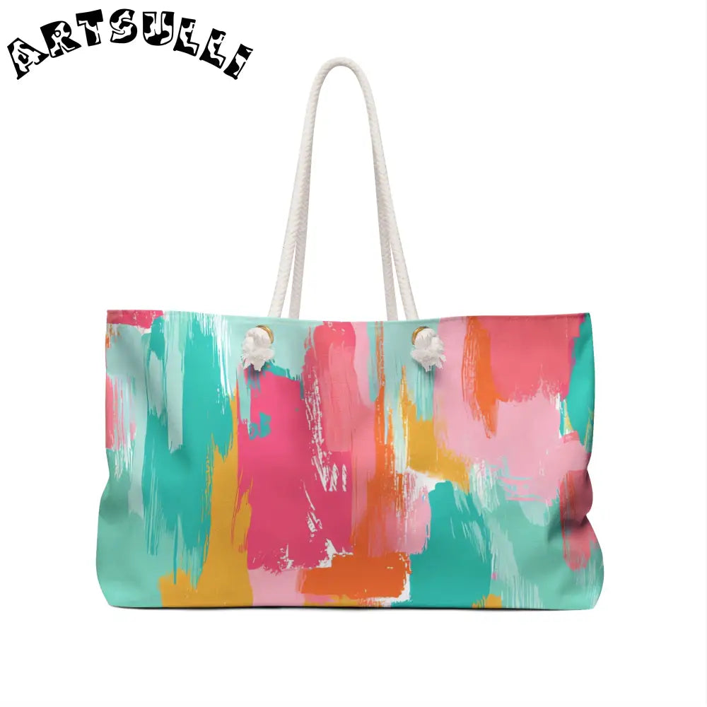 JAKKOUTTHEBXX Copy of Preppy Pixel Bloom Weekender Bag JAKKOUTTHEBXX