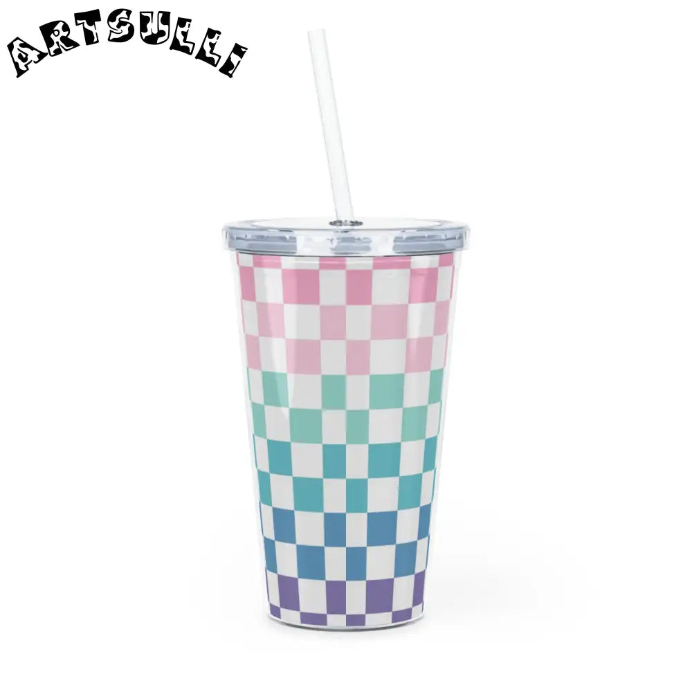 JAKKOUTTHEBXX Vaporwave Rainbow Checkerboard Multi-Color Plastic