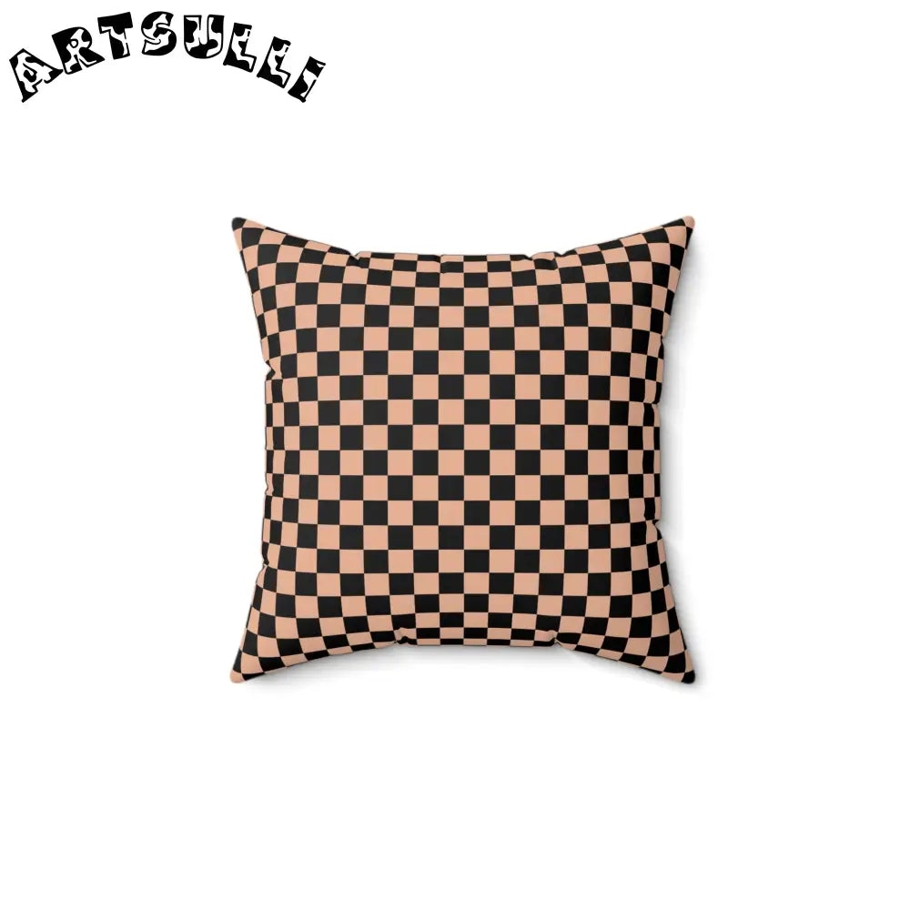 JAKKOUTTHEBXX Checkerboard II Soft Orange and Black Spun Polyester