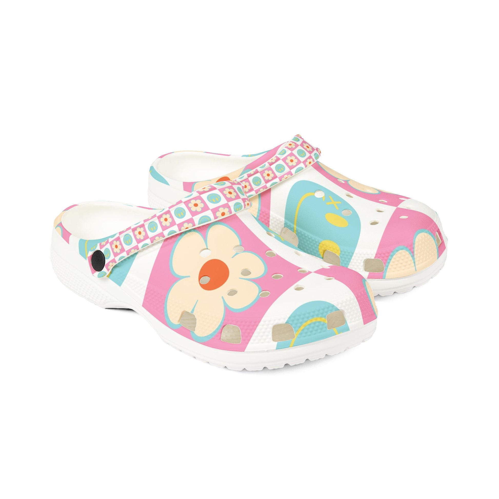 Madotsukis Grin Bloom EVA Foam Rubber Shoes (AOP), Artsulli - Art is Long, Life is Short, Shoes, , , , , , , 
