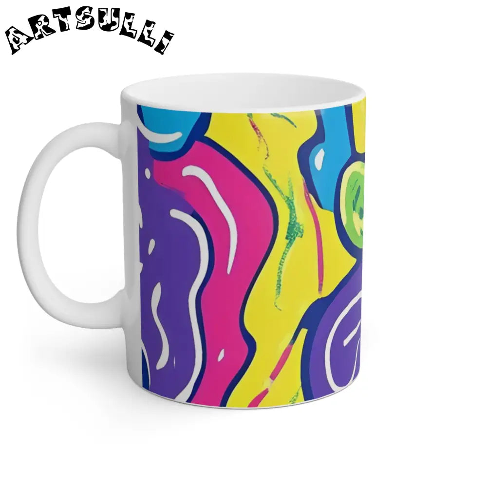JAKKOUTTHEBXX Colorful Abstract Art Ceramic Mug 2025
