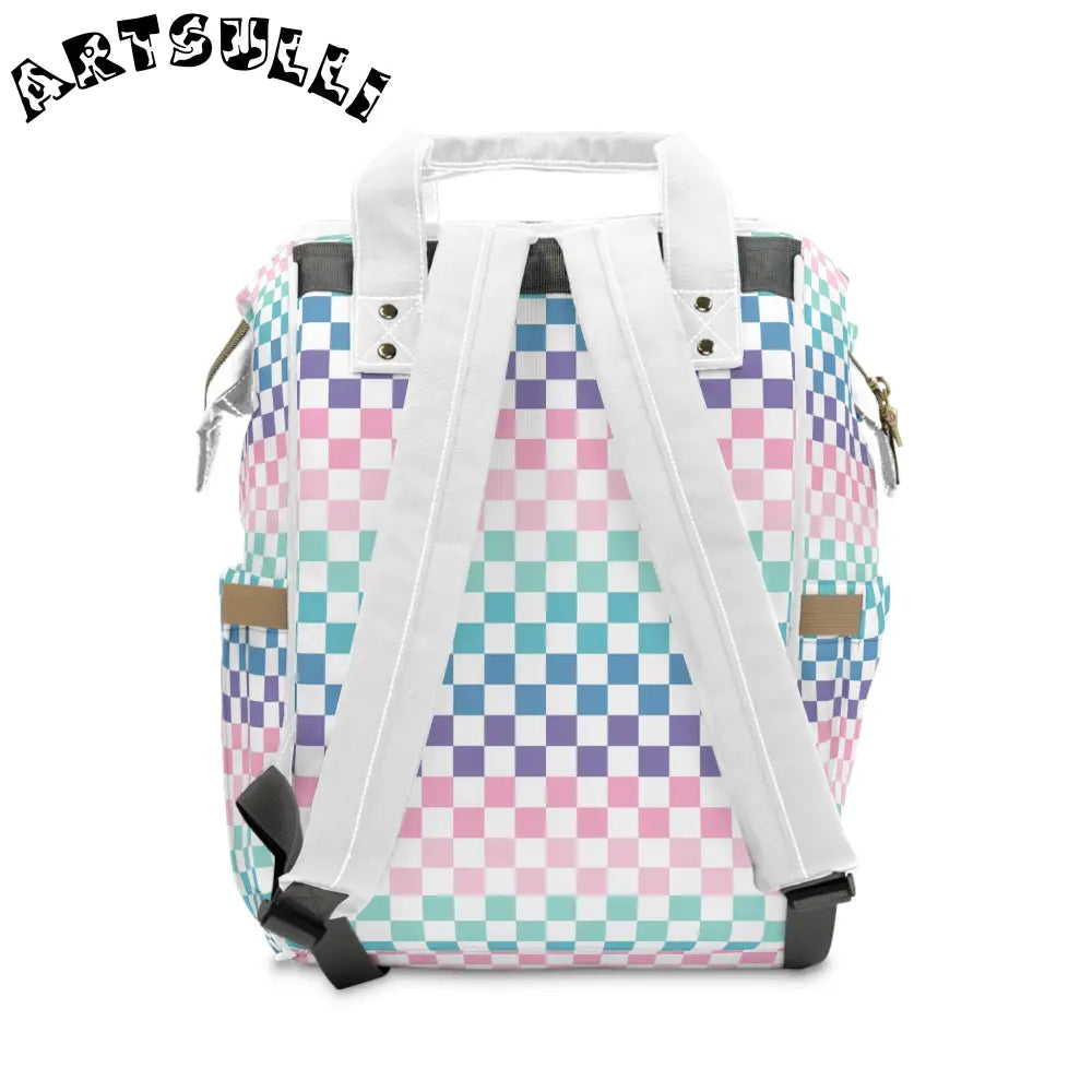 JAKKOUTTHEBXX Vaporwave Rainbow Checkerboard Multi-Color