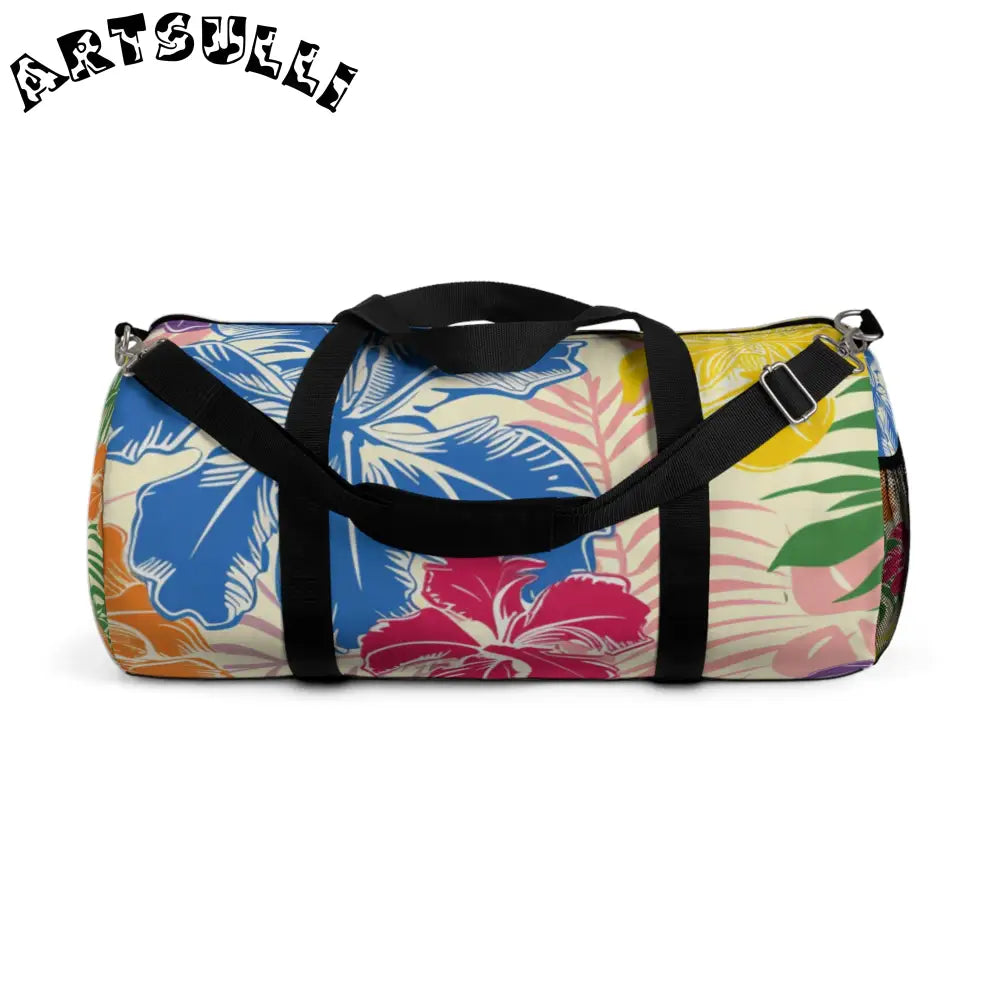 Blooming Tropical Flowers Duffel Bag, Artsulli - Art is Long, Life is Short, Bags, Size, Large, , , , , 19305763176543366136