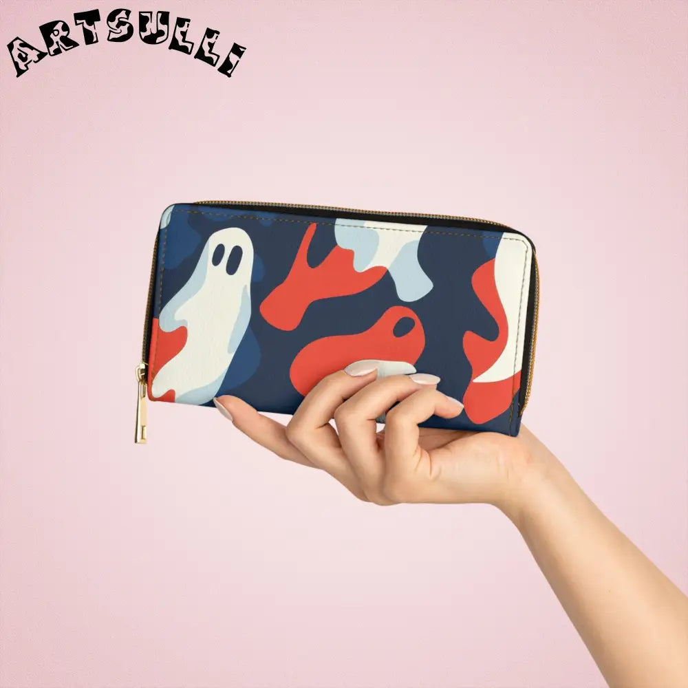 JAKKOUTTHEBXX Camo Ghosts Zipper Wallet JAKKOUTTHEBXX Artsulli - Art