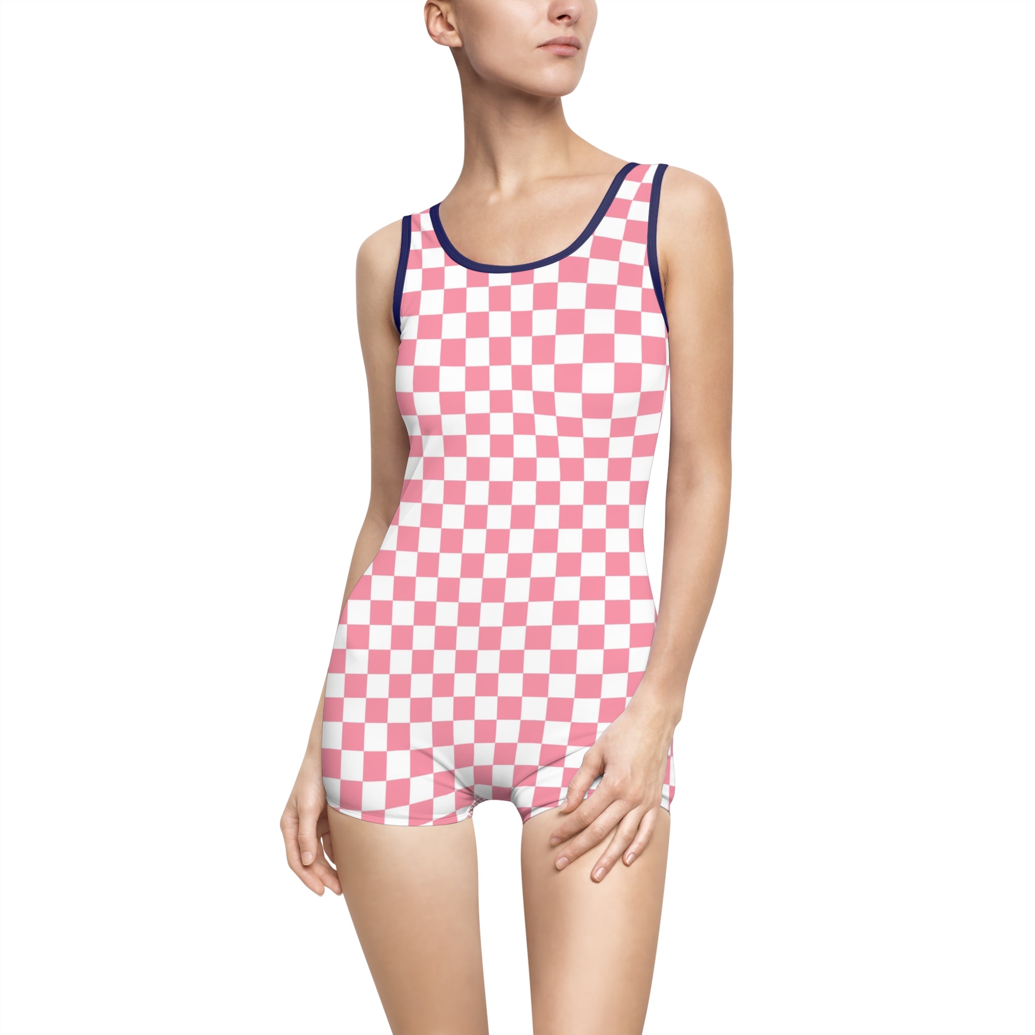 Brigandine Checkered Scene Women's Vintage Swimsuit (AOP)