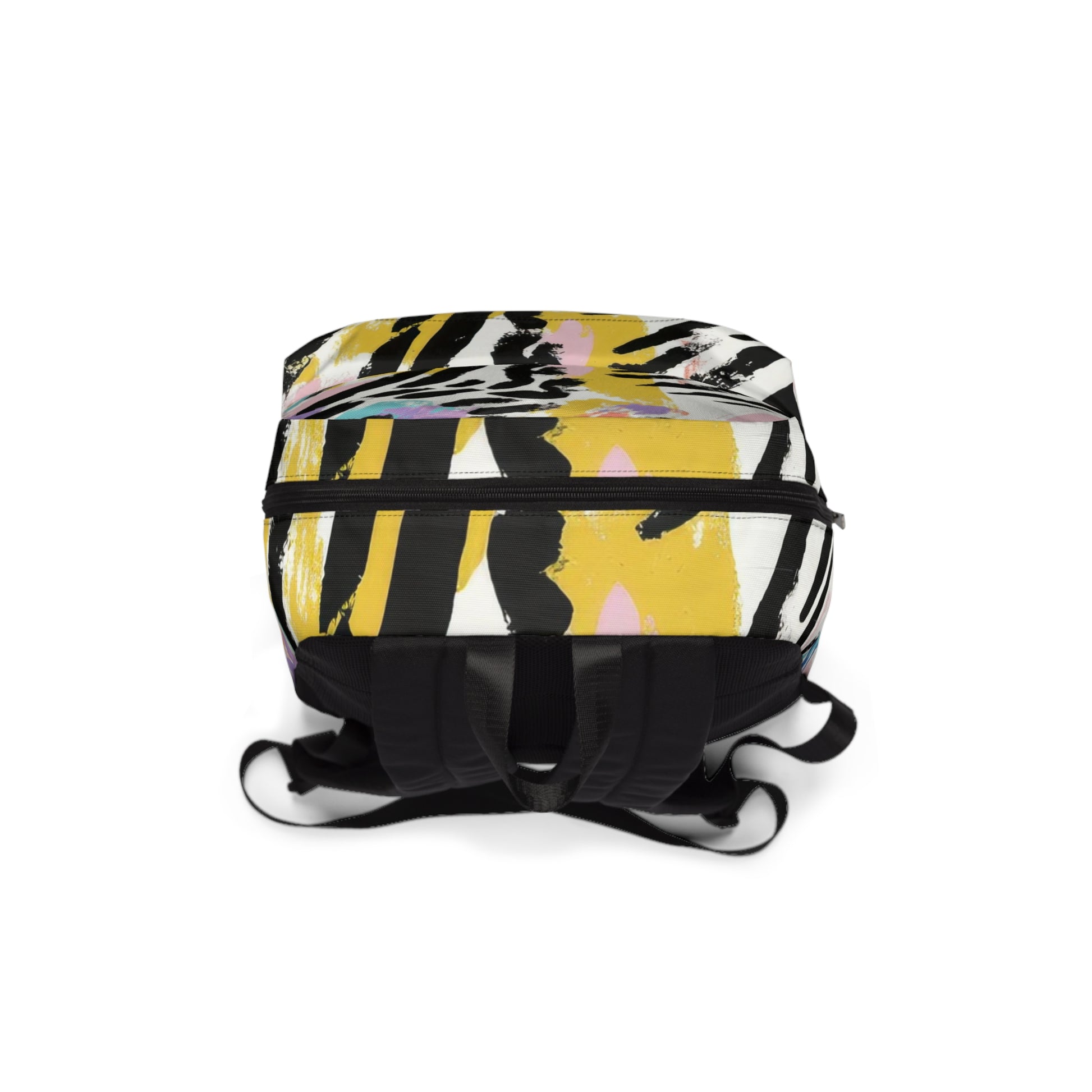 Wild Zebra Stripes x Paint Brush Strokes Multi-Color Unisex Classic Backpack, Artsulli - Art is Long, Life is Short, Bags, , , , , , , 