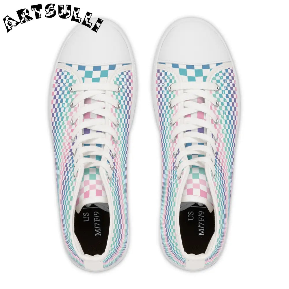 JAKKOUTTHEBXX Vaporwave Rainbow Checkerboard III Multi-Color Women’s