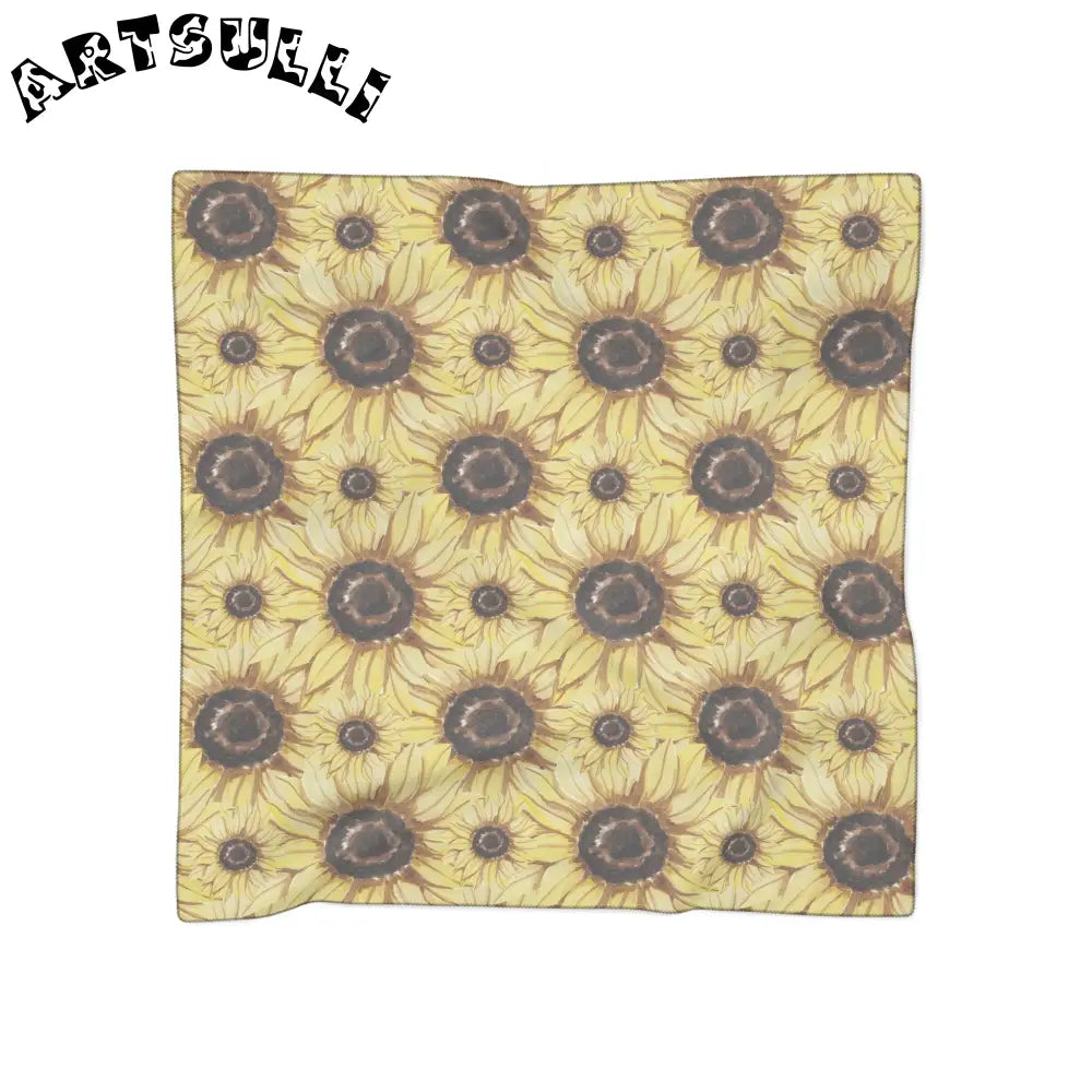 JAKKOUTTHEBXX Retro Anime Sunflower Poly Scarf JAKKOUTTHEBXX