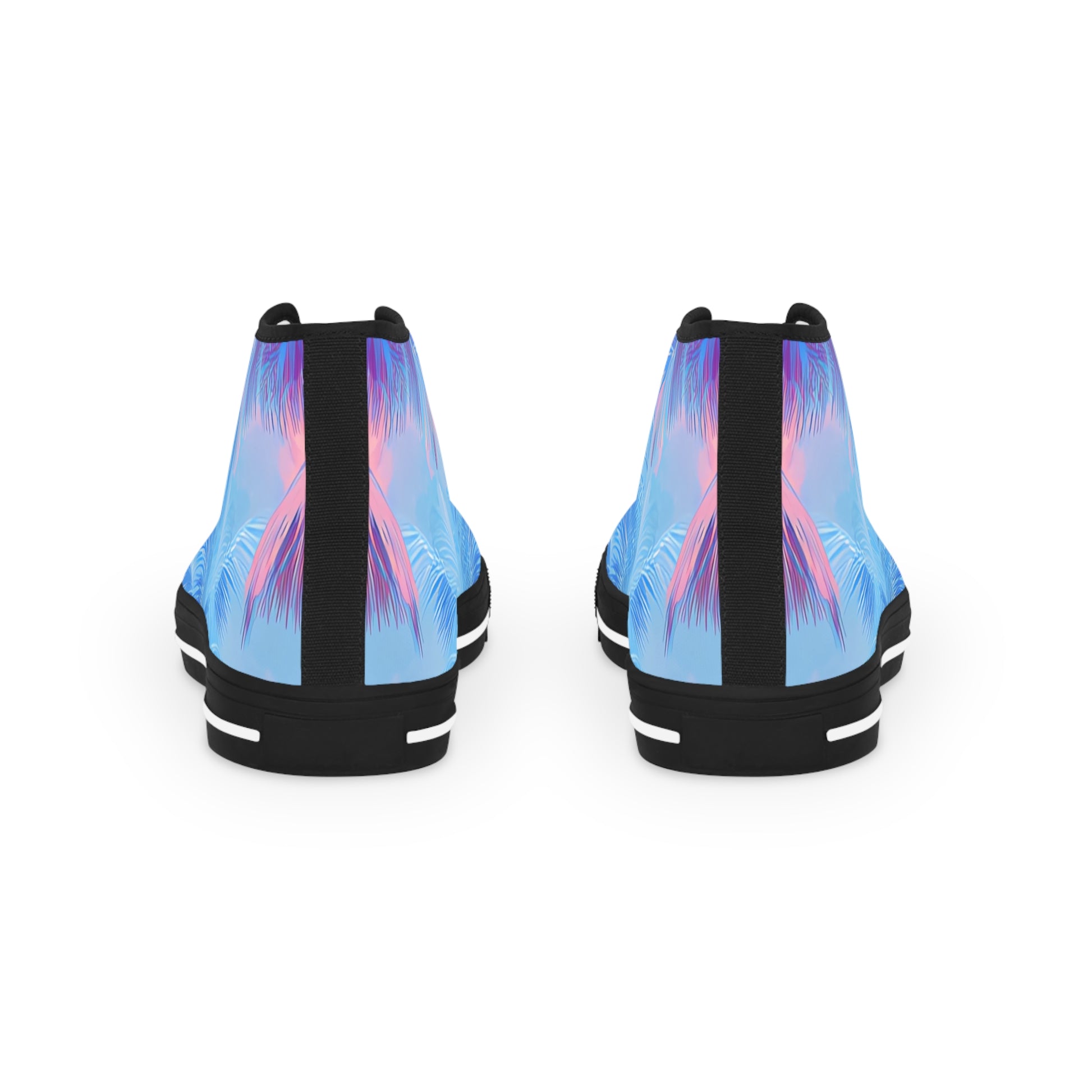 Ethereal Pastel Palms Men's High Top Sneakers, Artsulli - Art is Long, Life is Short, Shoes, , , , , , , 