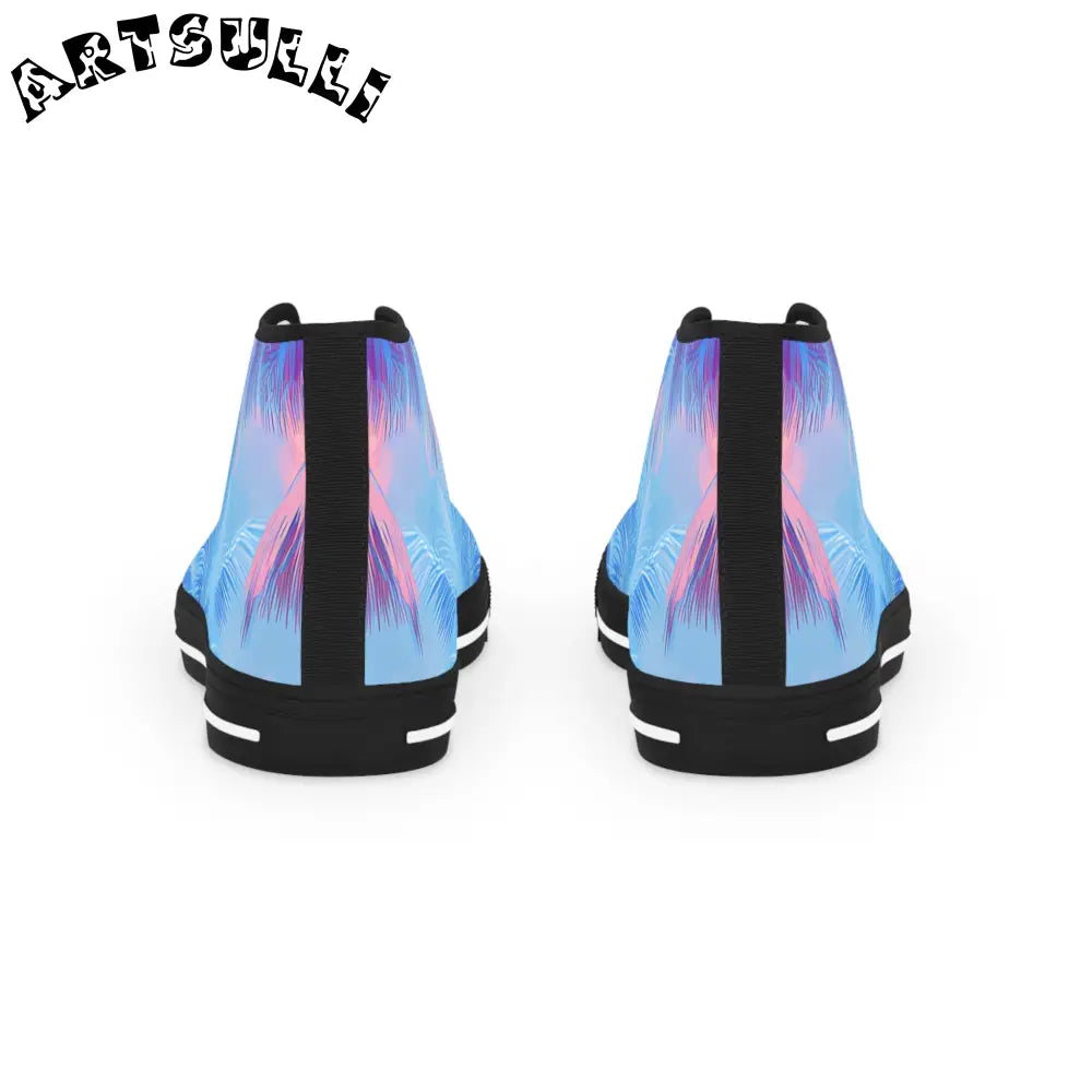 JAKKOUTTHEBXX Ethereal Pastel Palms Men’s High Top Sneakers