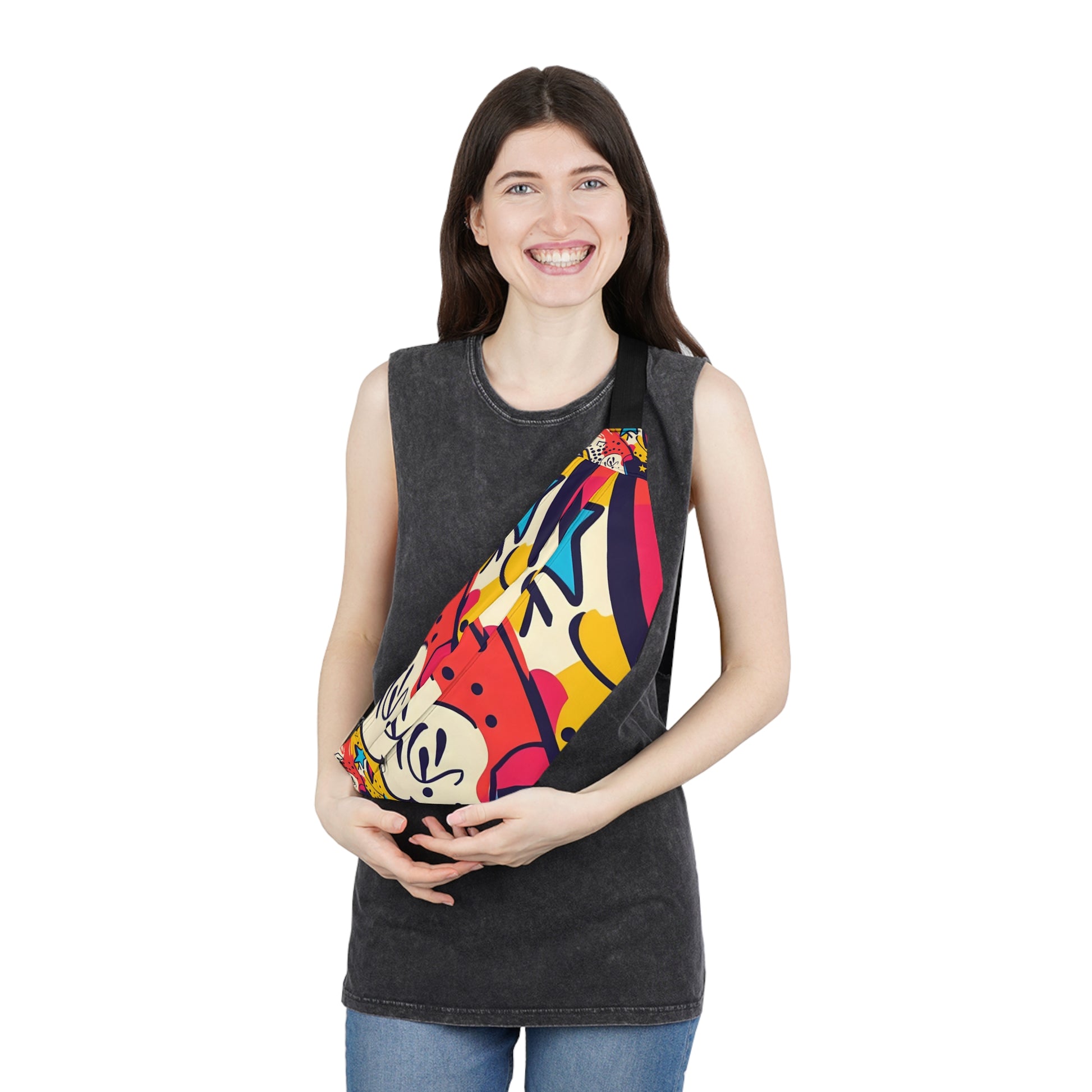Comic x Pop Art Large Fanny Pack, Artsulli - Art is Long, Life is Short, Bags, , , , , , , 