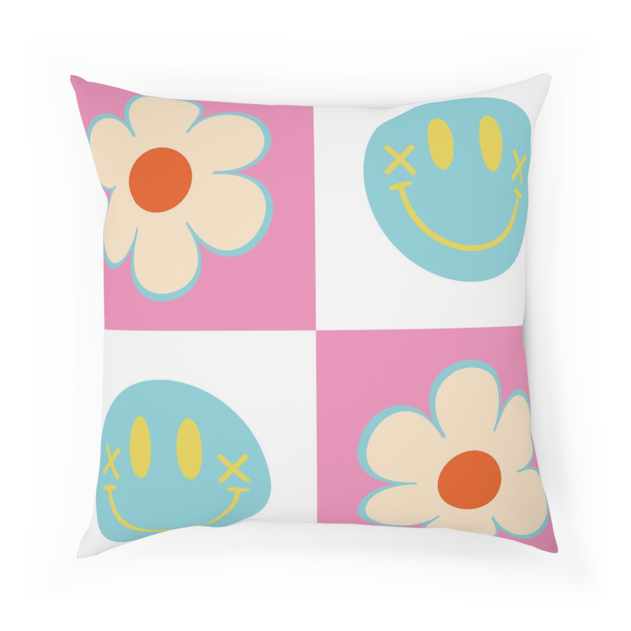 Madotsukis Grin Bloom Cushion, Artsulli - Art is Long, Life is Short, Home Decor, Size, 18.1" × 18.1", , , , , 73801244415695005536
