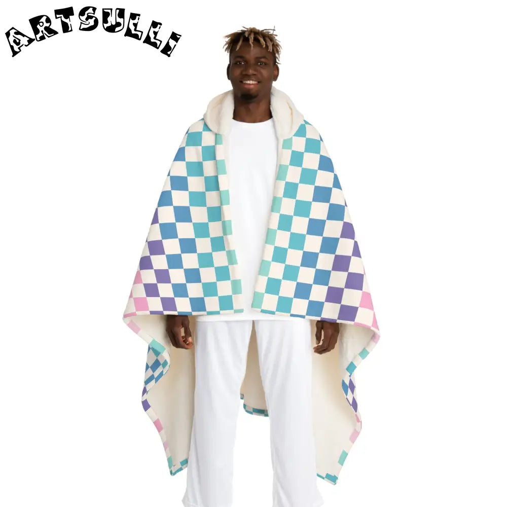 JAKKOUTTHEBXX Vaporwave Rainbow Checkerboard II Multi-Color Hooded