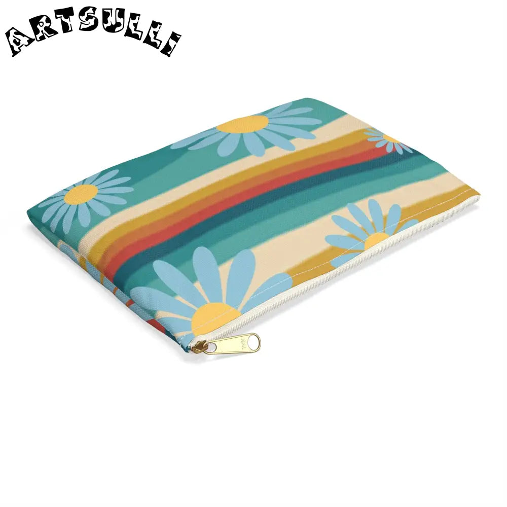JAKKOUTTHEBXX Psychedelic Floral Hills Multi-Color Accessory Pouch