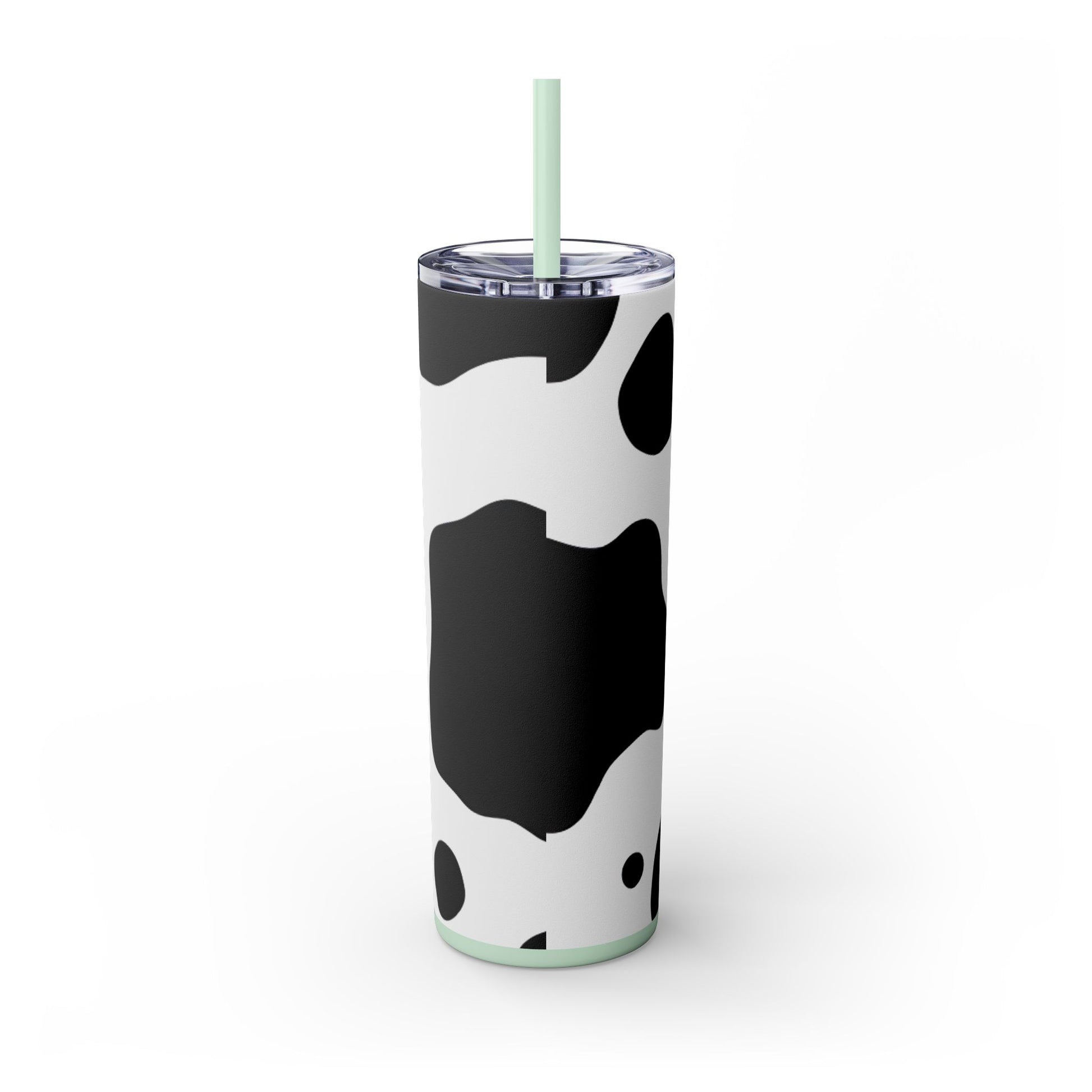 Cow Print Focus Skinny Tumbler with Straw, 20oz, Artsulli - Art is Long, Life is Short, Mug, , , , , , , 